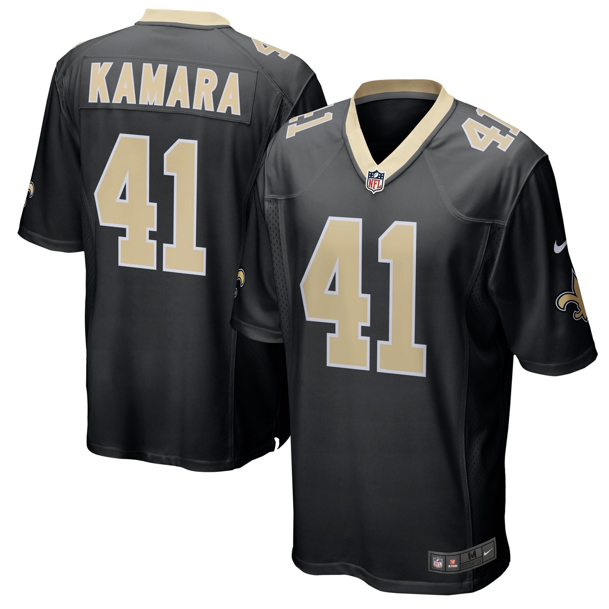 Alvin Kamara #41 New Orleans Saints NFL Game Team Colour Jersey Nike