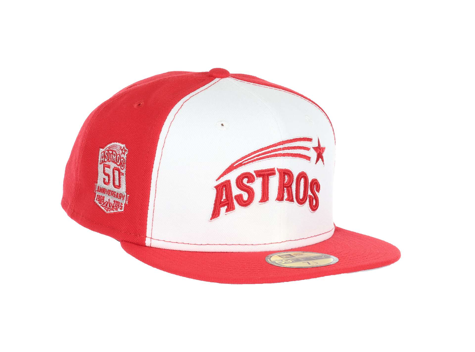 Houston Astros MLB Cooperstown 50th Anniversary Sidepatch Red White 59Fifty Basecap New Era