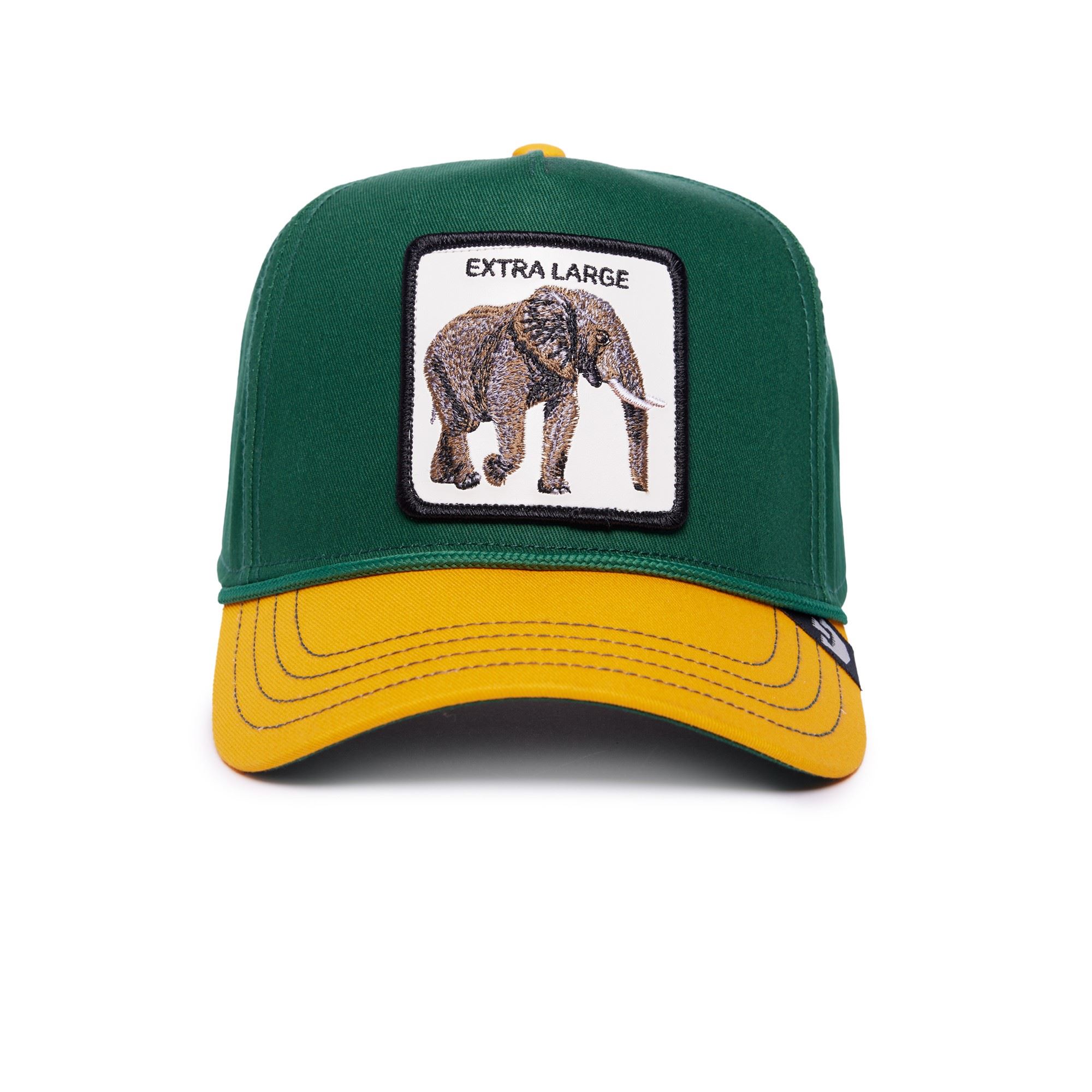 Extra Large Elefant Grün Gelb Verstellbare Snapback Cap Goorin Bros