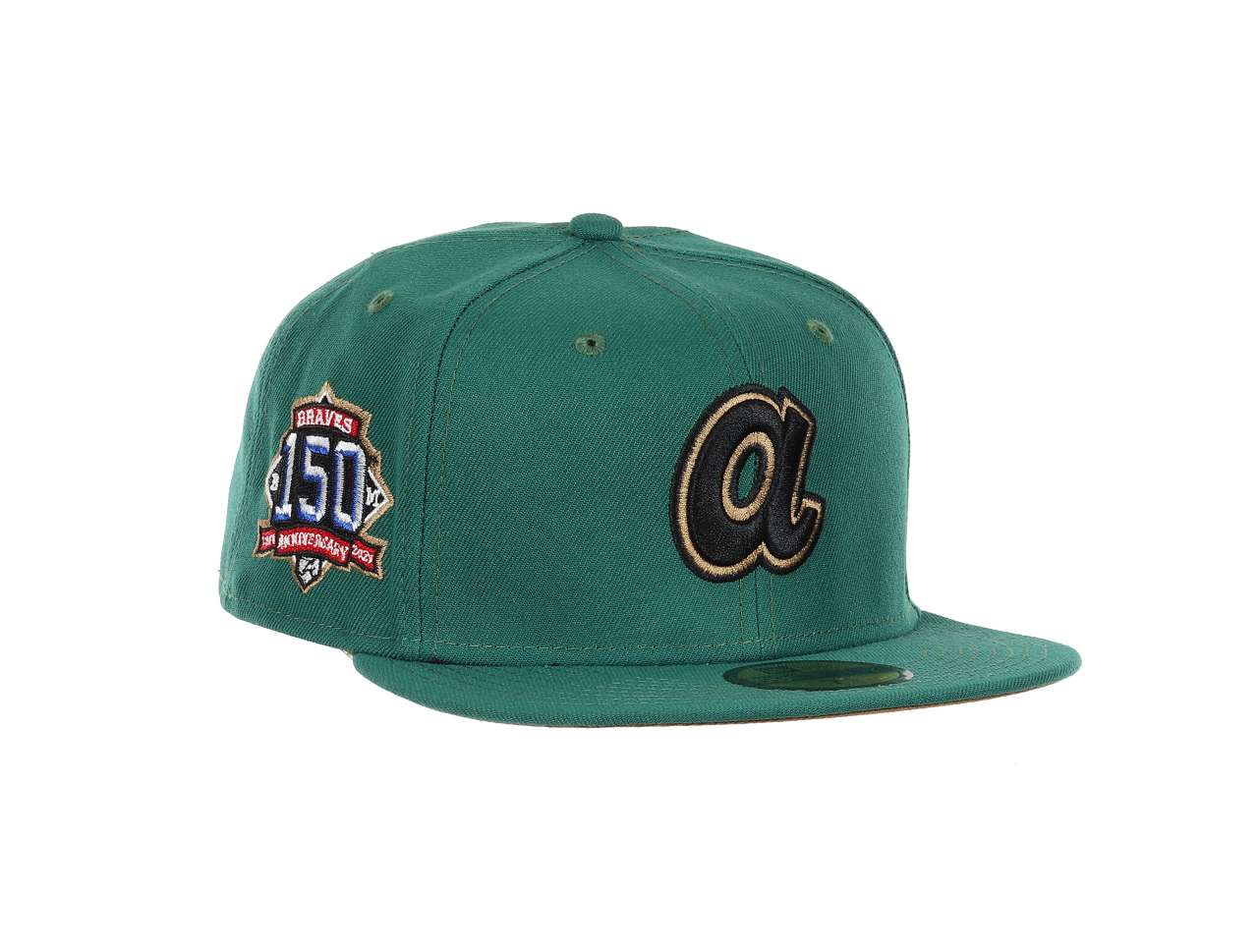 Atlanta Braves MLB 150th Anniversary Sidepatch Emerald Green 59Fifty Basecap New Era