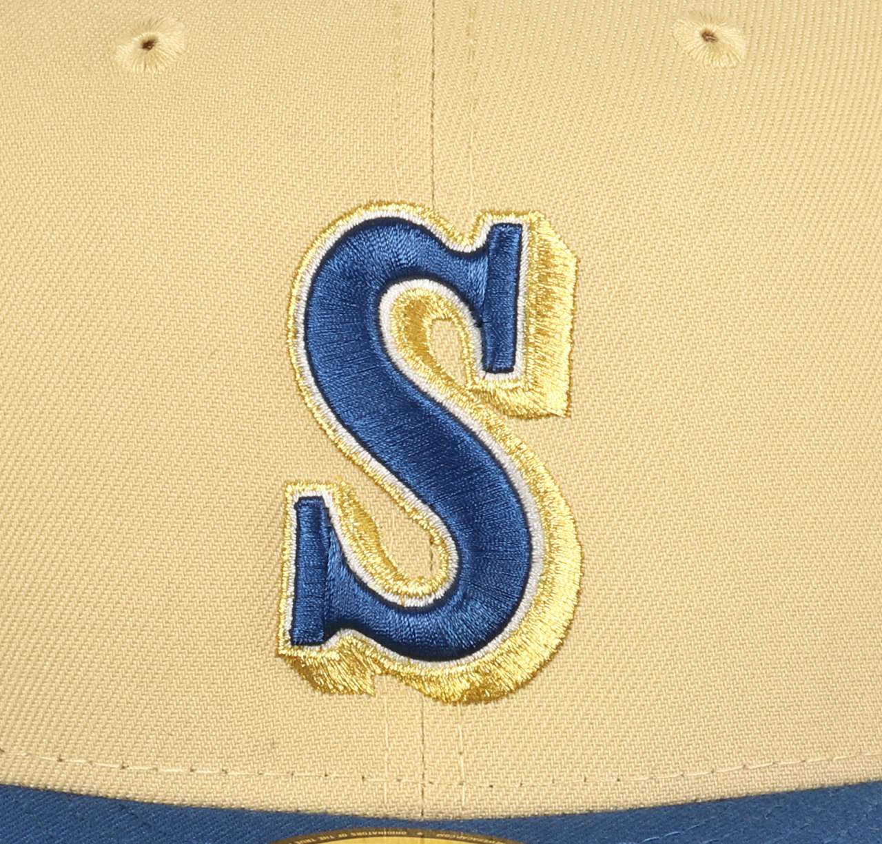 Seattle Mariners MLB Cooperstown 30th Anniversary 1977 - 2007  Vegas Gold Blue 59Fifty Basecap New Era