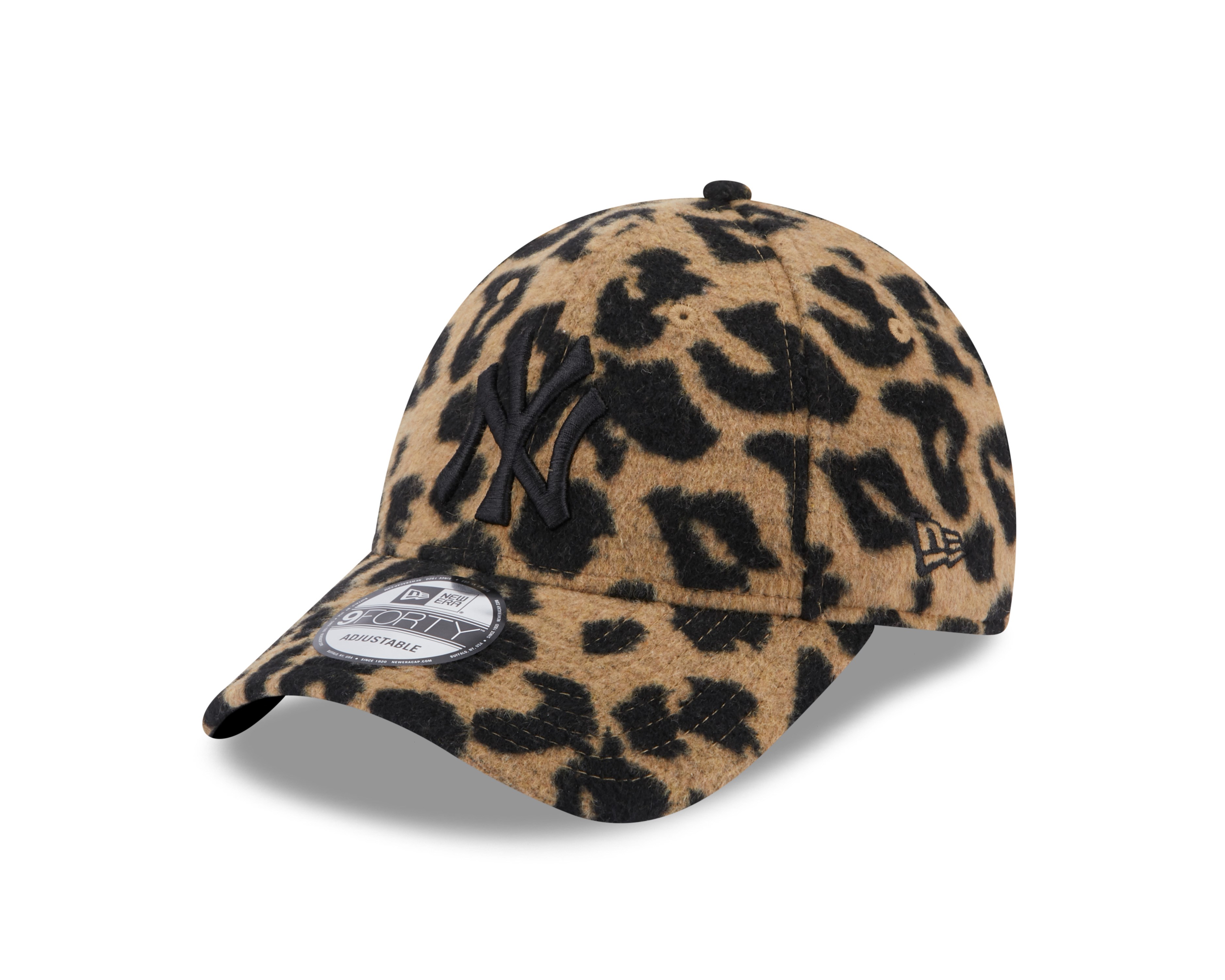 New York Yankees MLB Leopard Camouflage Black 9Forty Adjustable Women Cap New Era 