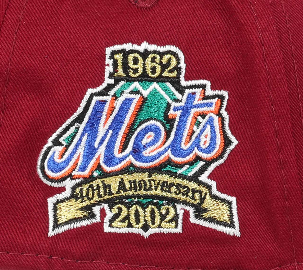 New York Mets MLB 40th Anniversary 1962-2002 Sidepatch Cardinal 9Forty A-Frame Snapback Cap New Era