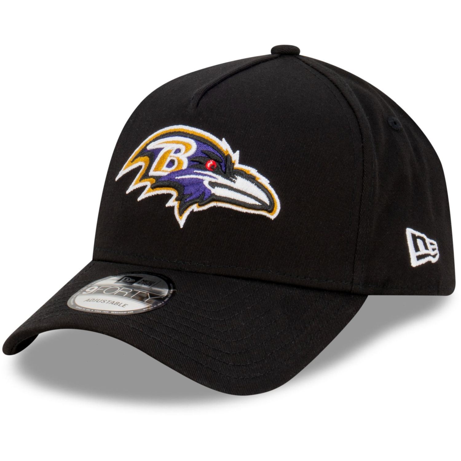 Baltimore Ravens NFL Evergreen Black 9Forty Adjustable A-Frame Cap New Era