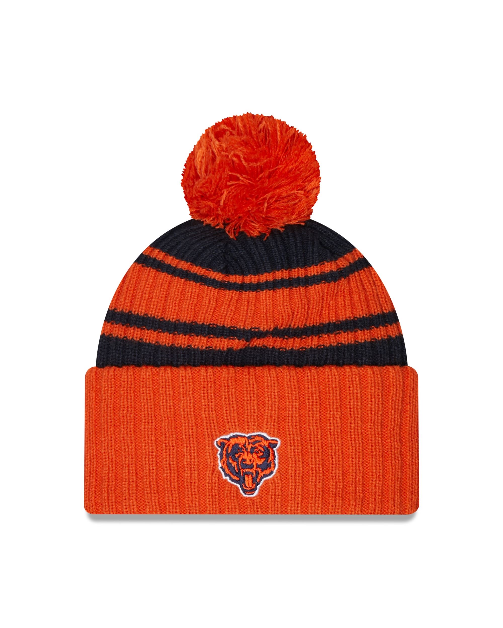 Chicago Bears NFL 2022 Sideline Sport Knit Orange Blue Beanie New Era