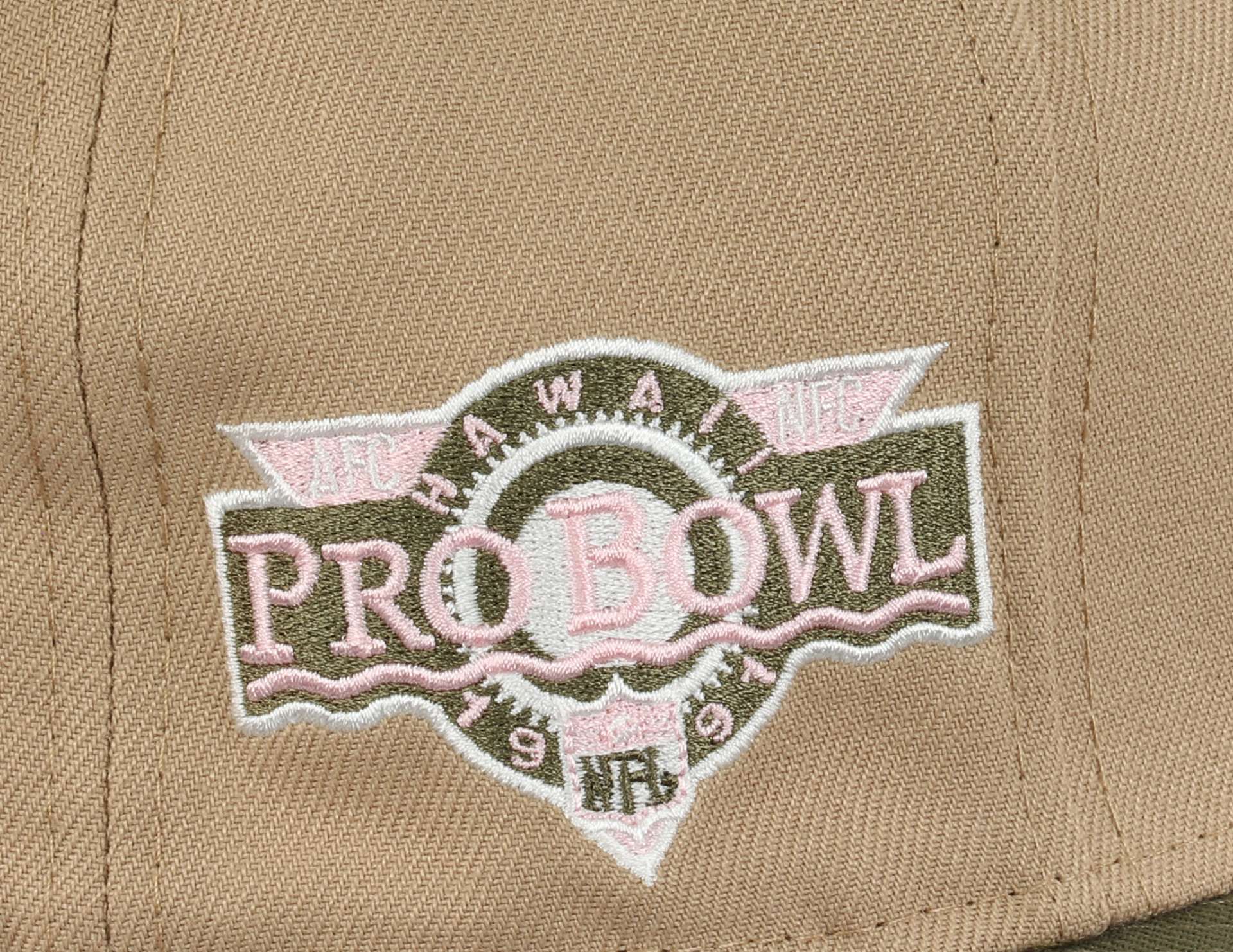 Cincinnati Bengals NFL Pro Bowl Hawaii 1991 Sidepatch Camel Olive 59Fifty Basecap New Era