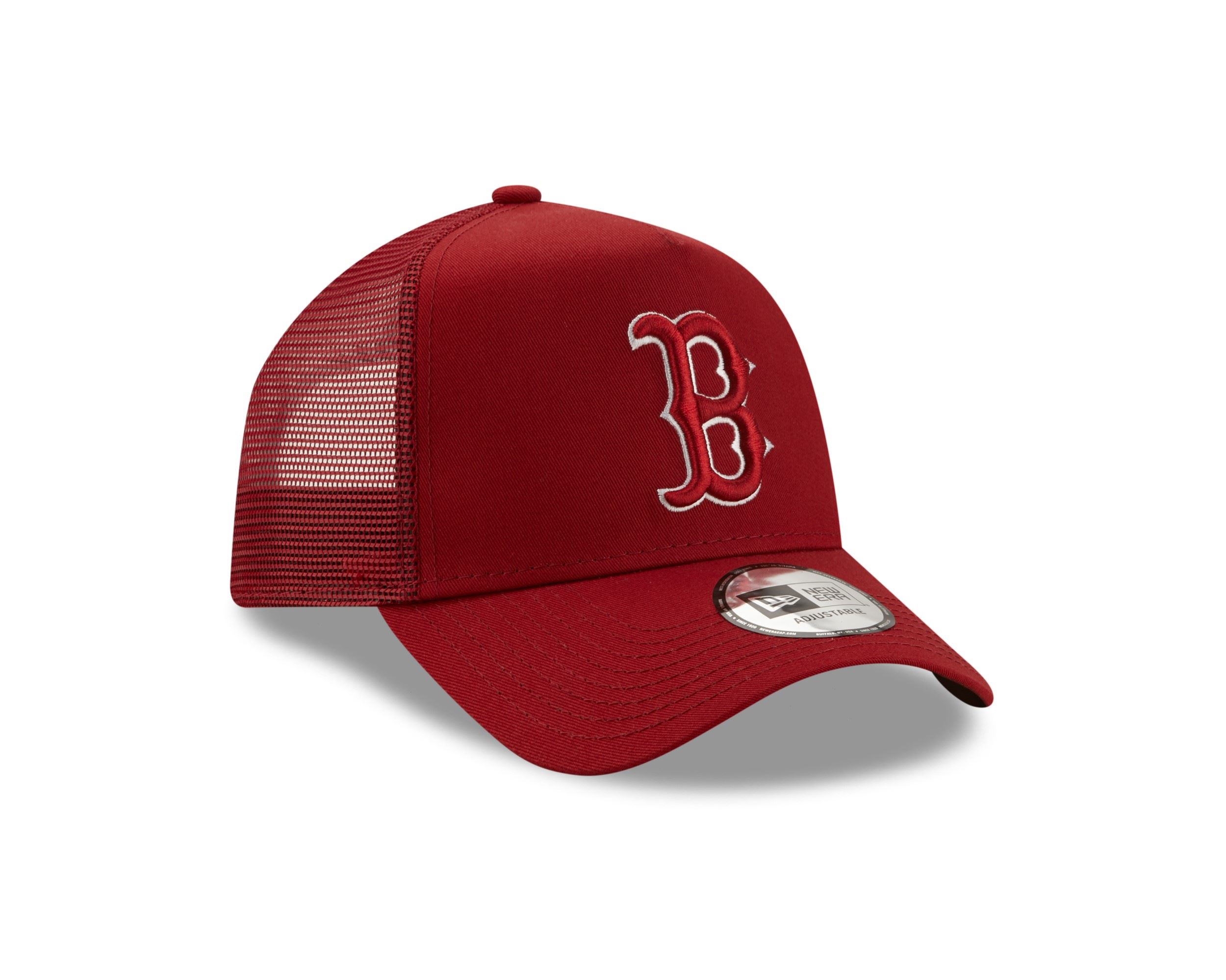 Boston Red Sox MLB League Essential Rot Verstellbare A-Frame Trucker Cap New Era