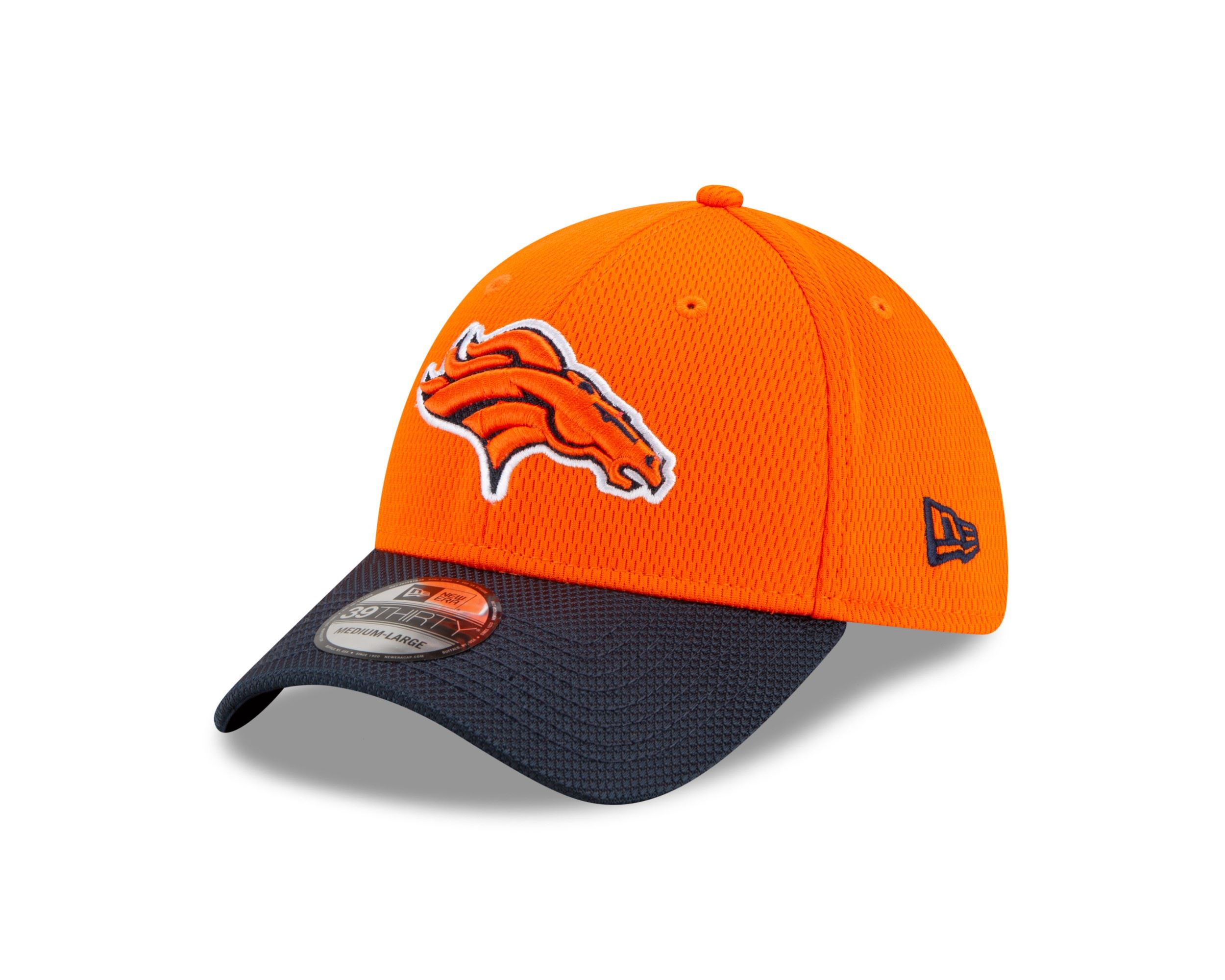 Denver Broncos NFL 2021 Sideline Orange 39Thirty Stretch Cap New Era