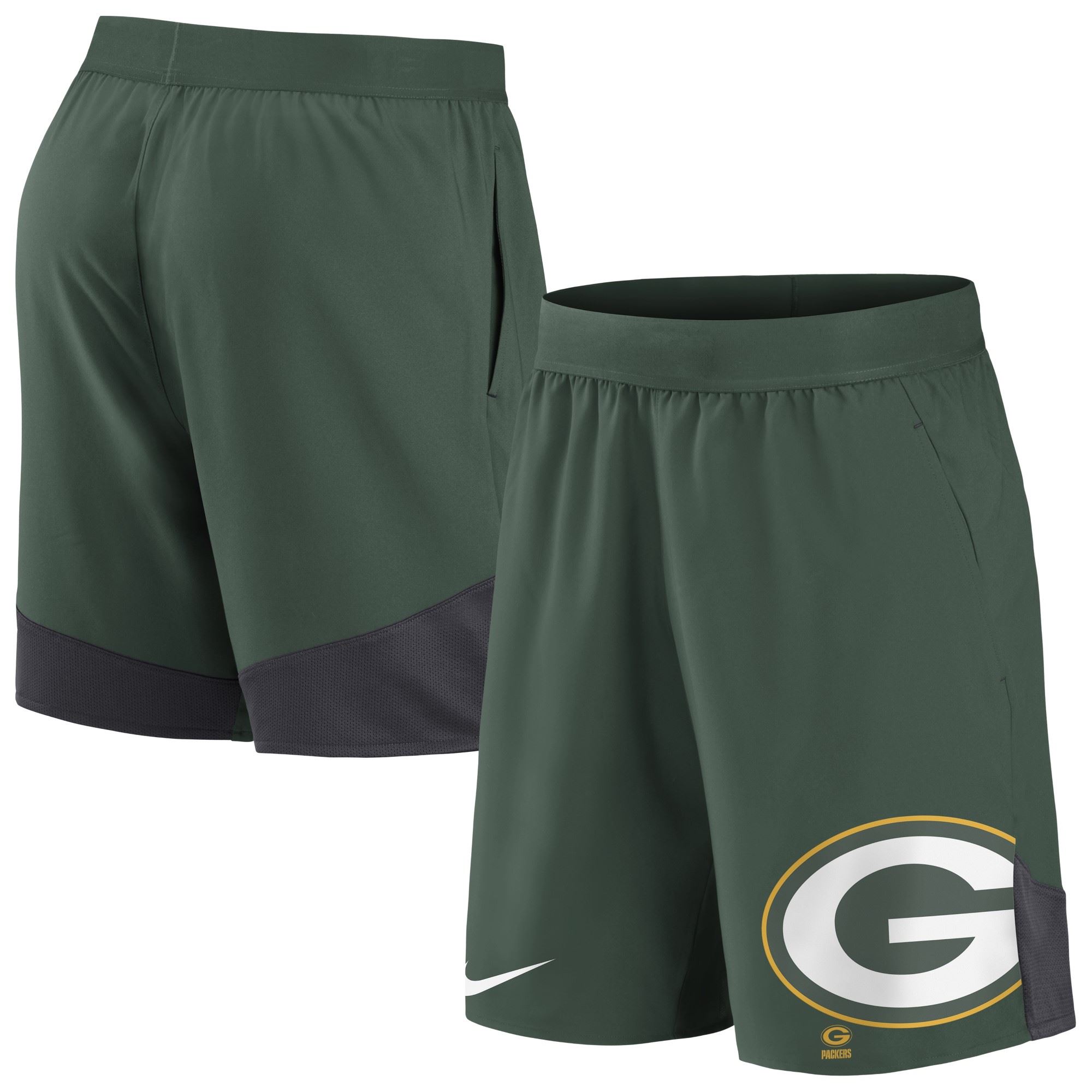 Green Bay Packers NFL Stretch Woven Short Fir / Anthracite Hose Nike