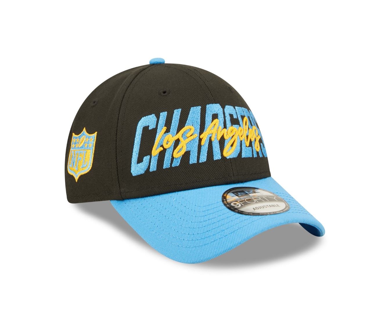 Los Angeles Chargers 2022 NFL Draft Black Turquoise 9Forty Snapback Cap New Era