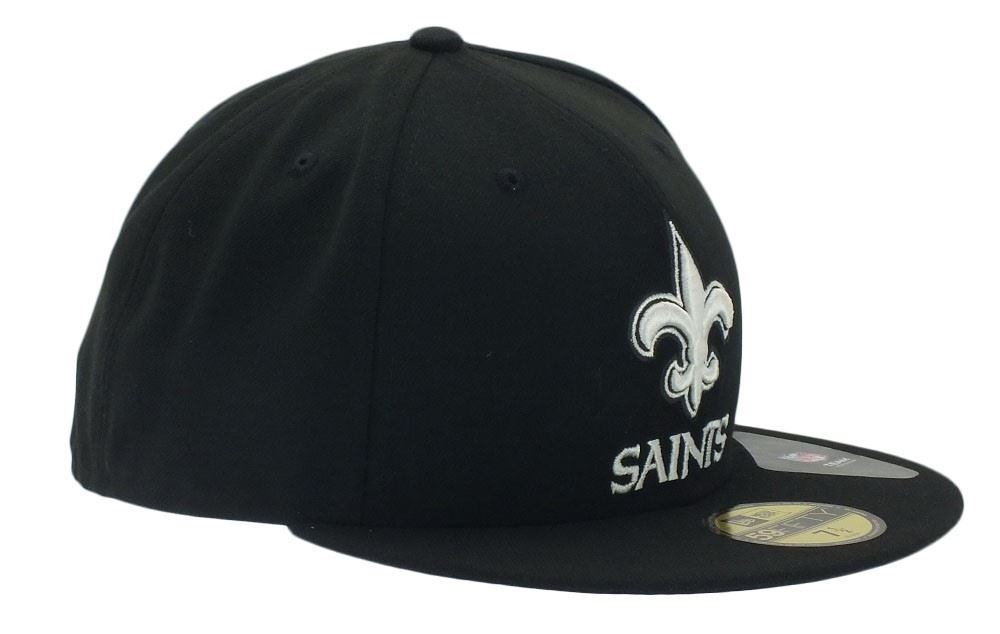 New Orleans Saints NFL Black White 59Fifty Cap New Era