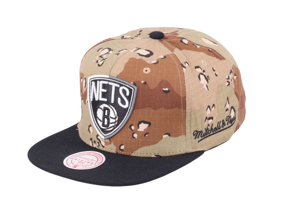 Brooklyn Nets NBA Choco Camo Snapback Cap Mitchell & Ness