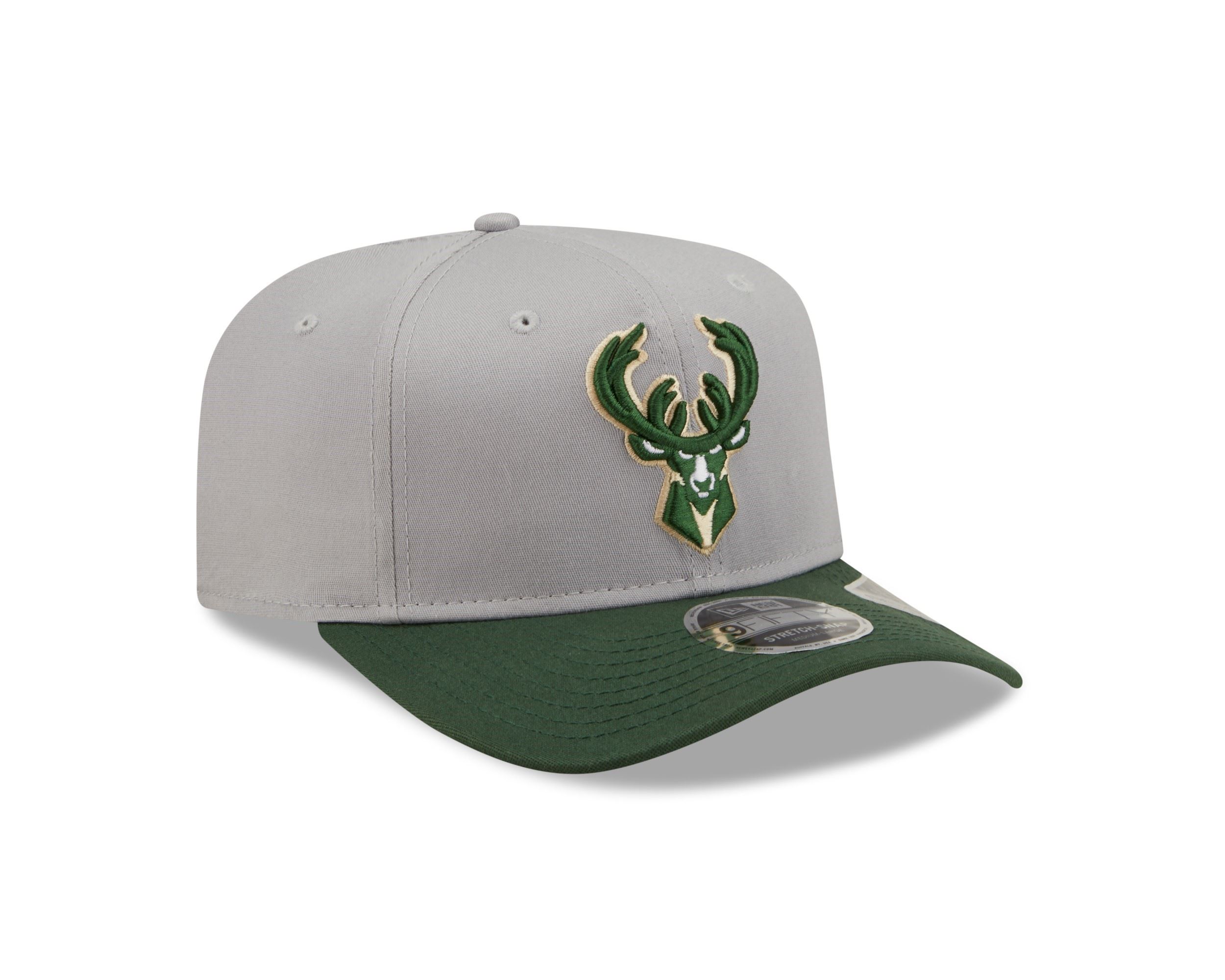 Milwaukee Bucks Grey NBA Tonal 9Fifty Stretch-Snap Cap New Era