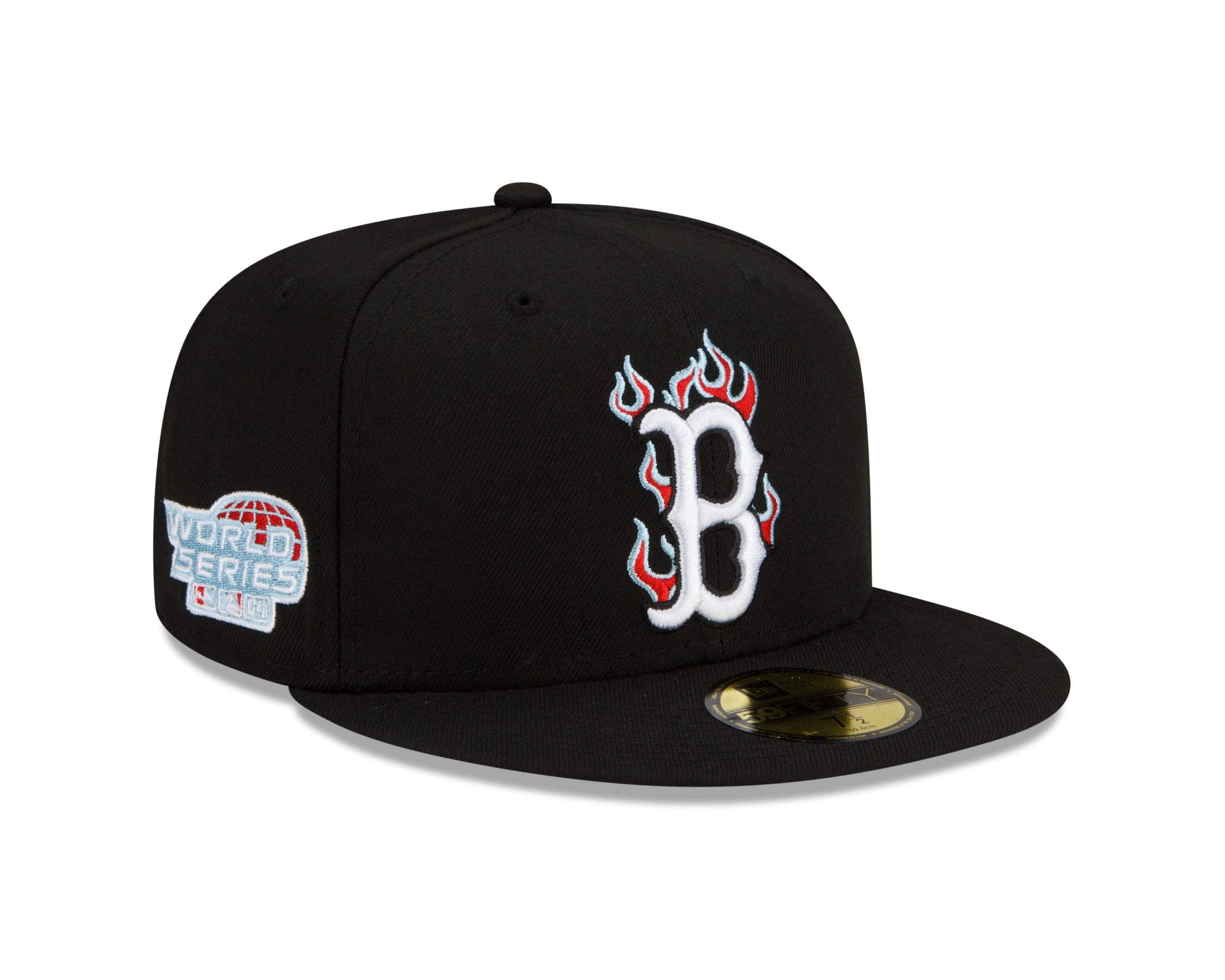 Boston Red Sox Black MLB Team Fire 59Fifty Basecap New Era