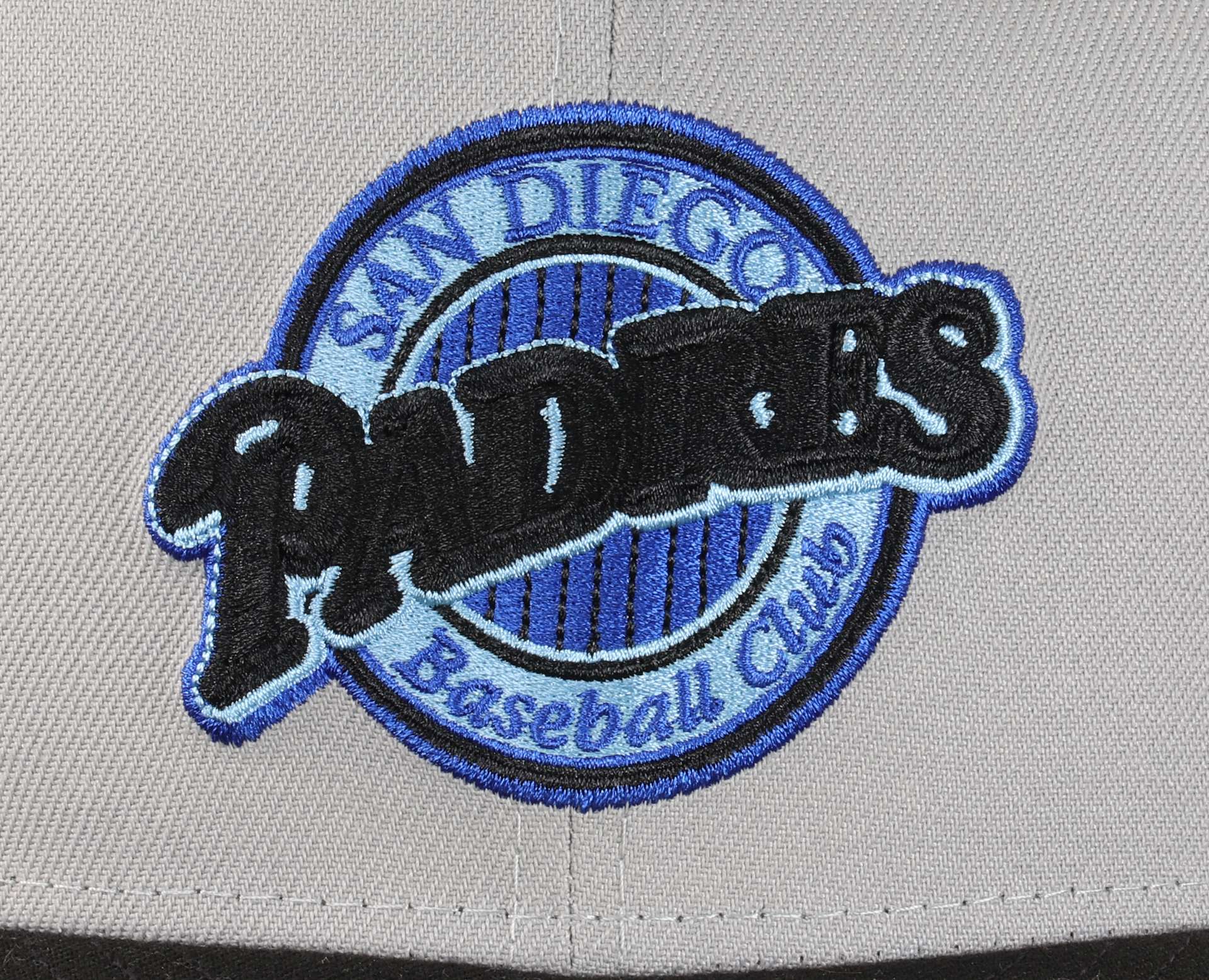 San Diego Padres MLB Cooperstown 25th Anniversary Sidepatch Grey Black Royal 59Fifty Basecap New Era
