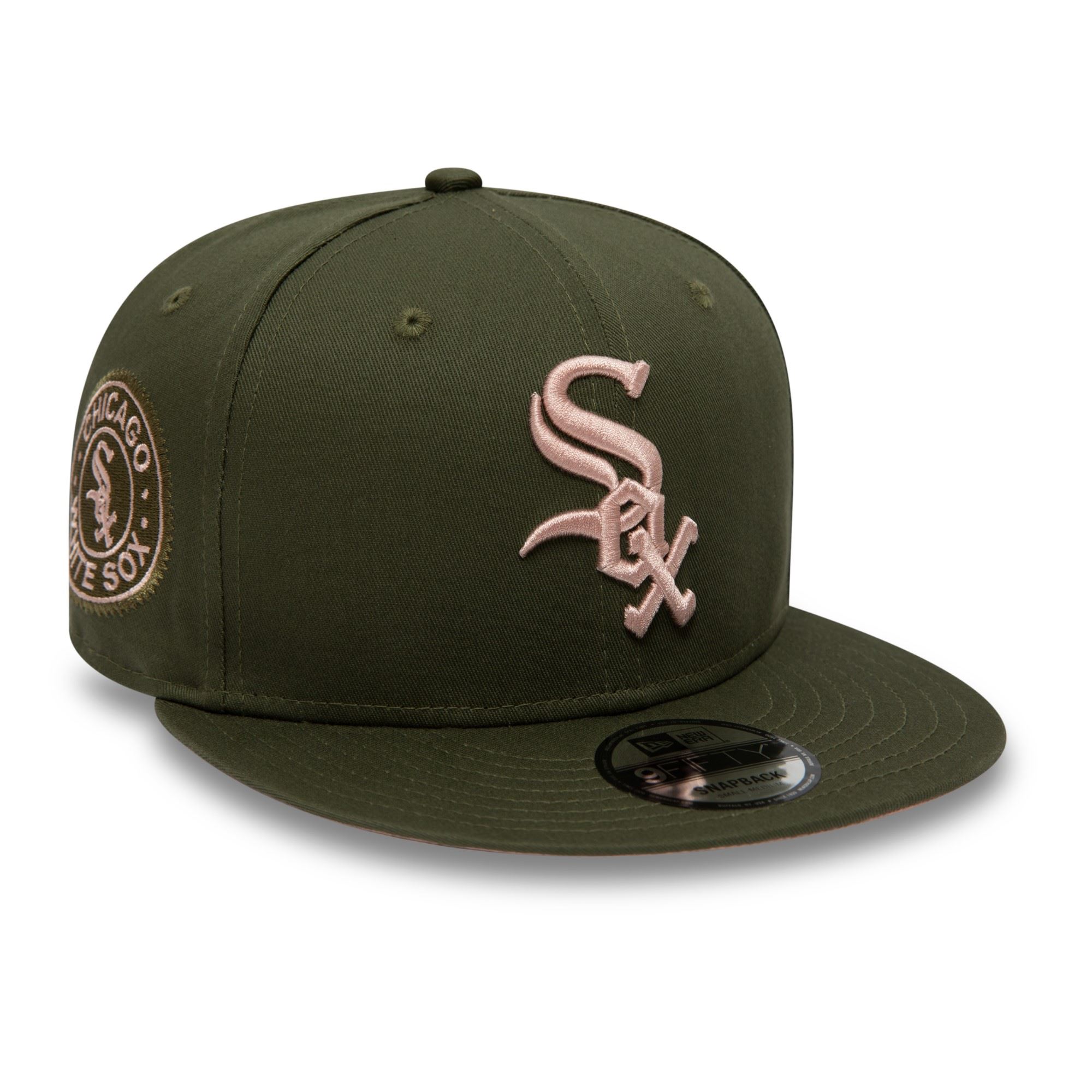 Chicago White Sox MLB Side Patch Olive 9Fifty Snaback Cap New Era