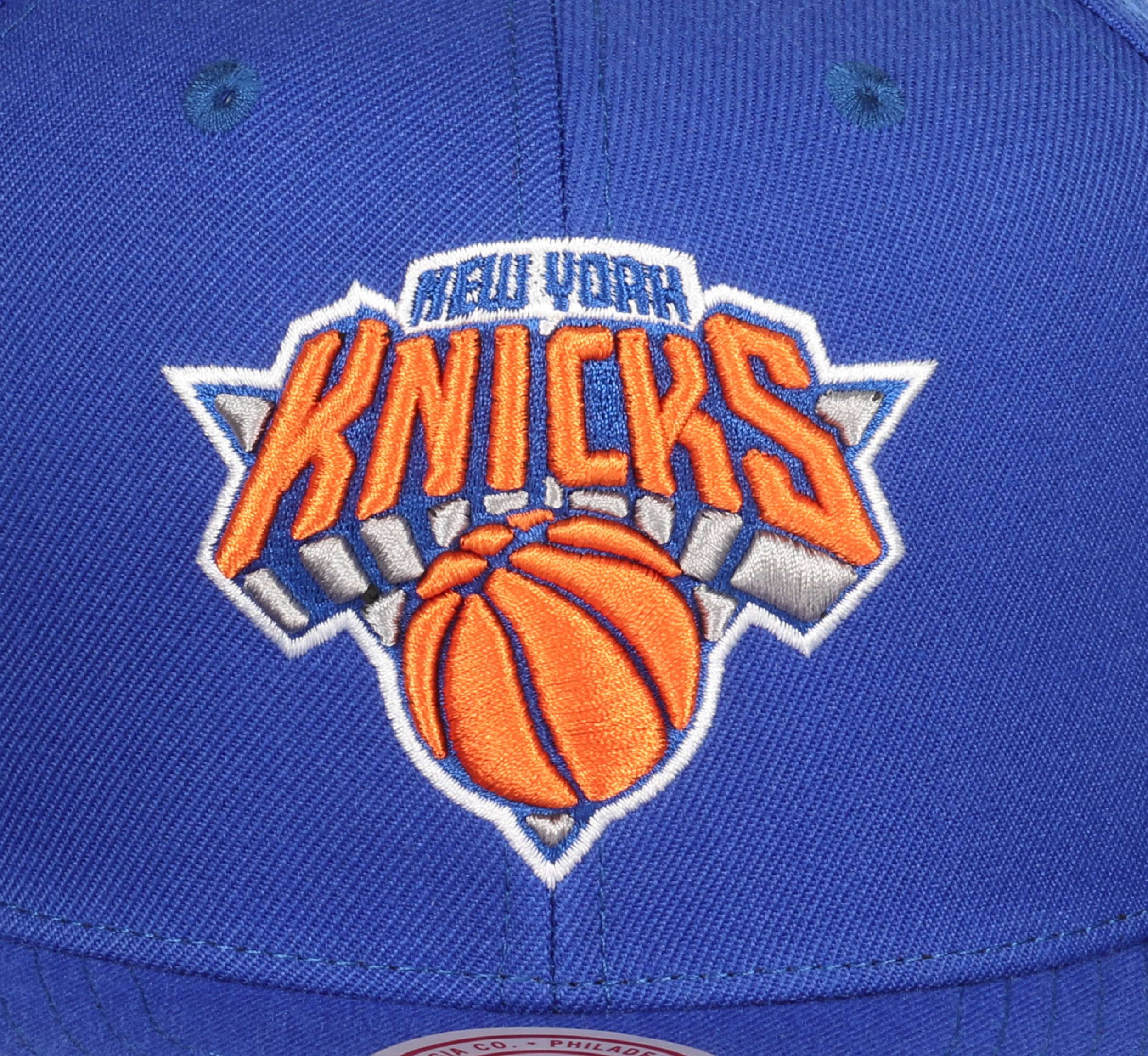 New York Knicks NBA Team Ground 2.0 Original Fit Blau Verstellbare Snapback Cap Mitchell & Ness