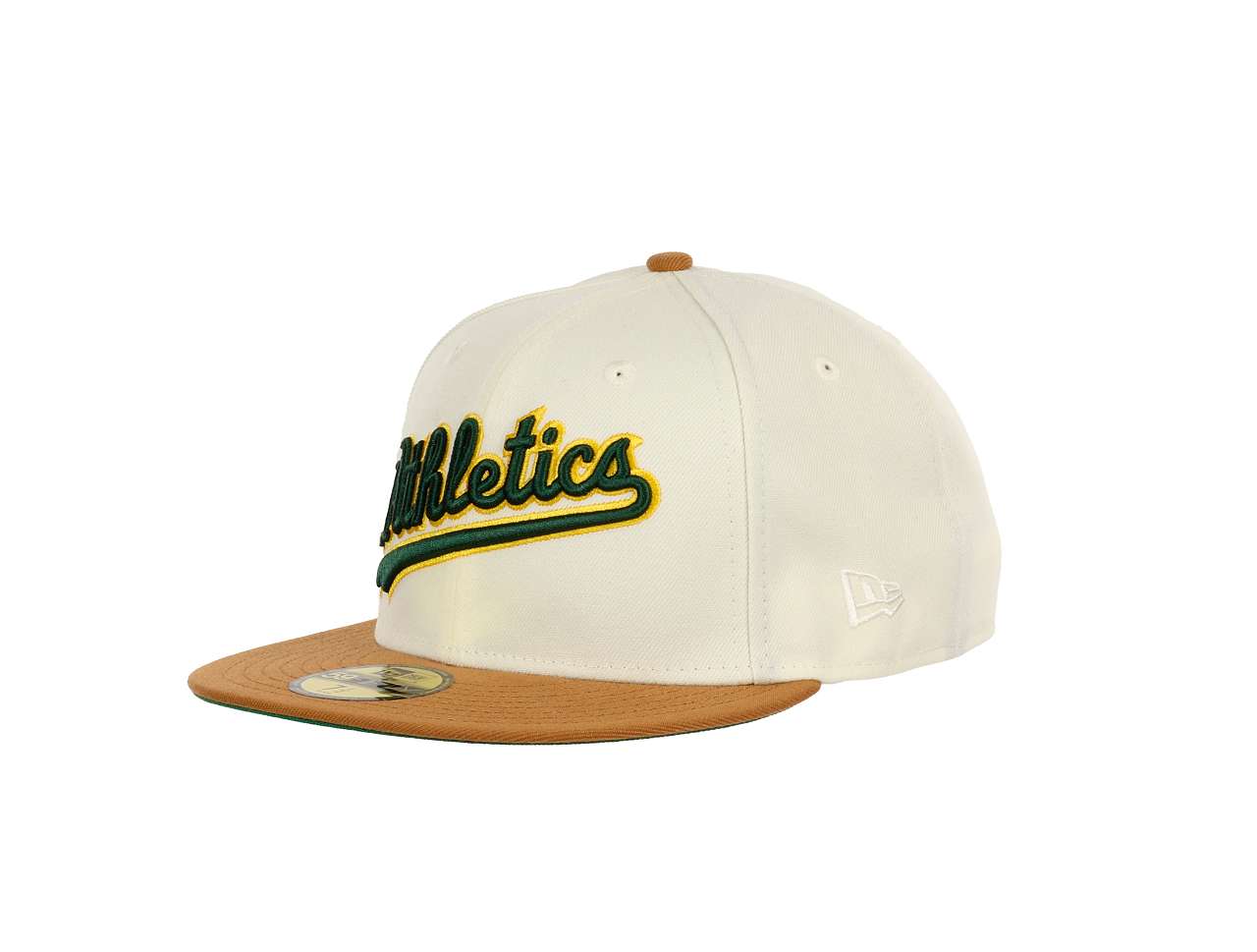 Oakland Athletics MLB Two Tone Cooperstown Athletics Sidepatch Chrome 59Fifty Basecap New Era
