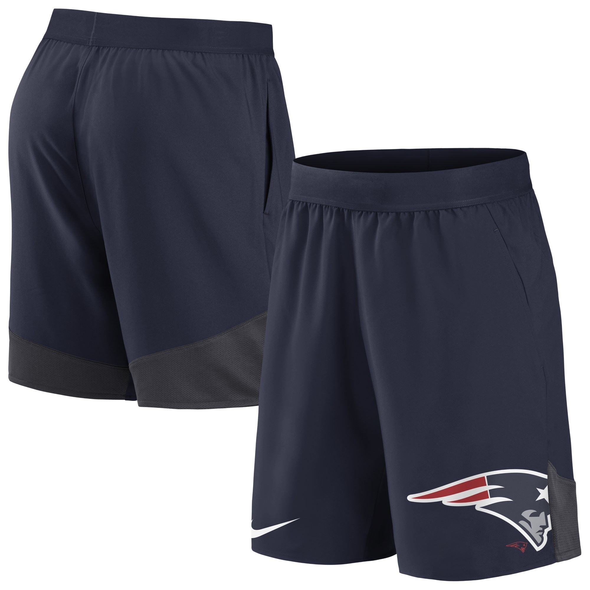 New England Patriots NFL Stretch Woven Short College Navy / Anthracite Hose Nike