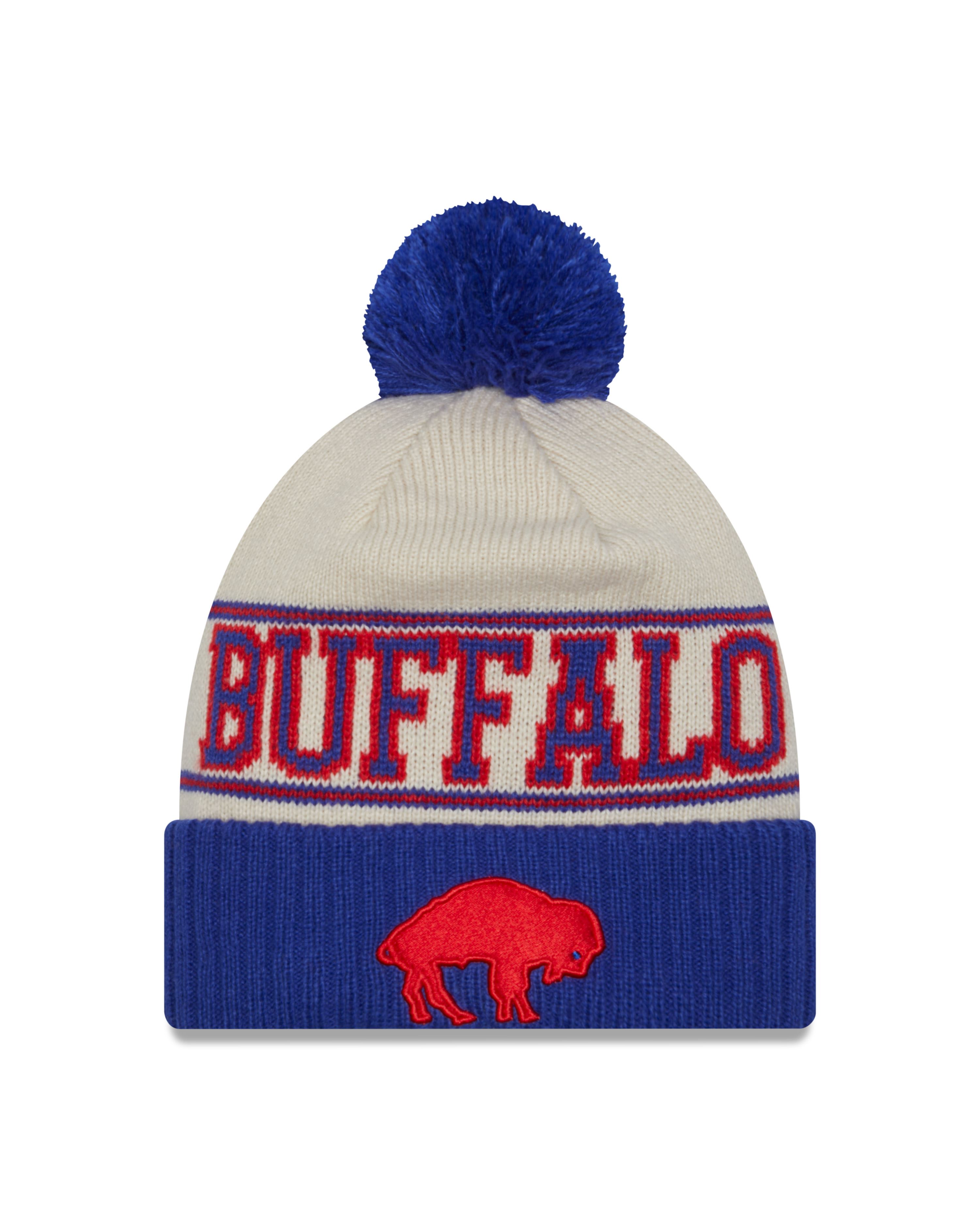 Buffalo Bills NFL 2023 Sideline Historic Knit Beanie OTC Gray Blue New Era