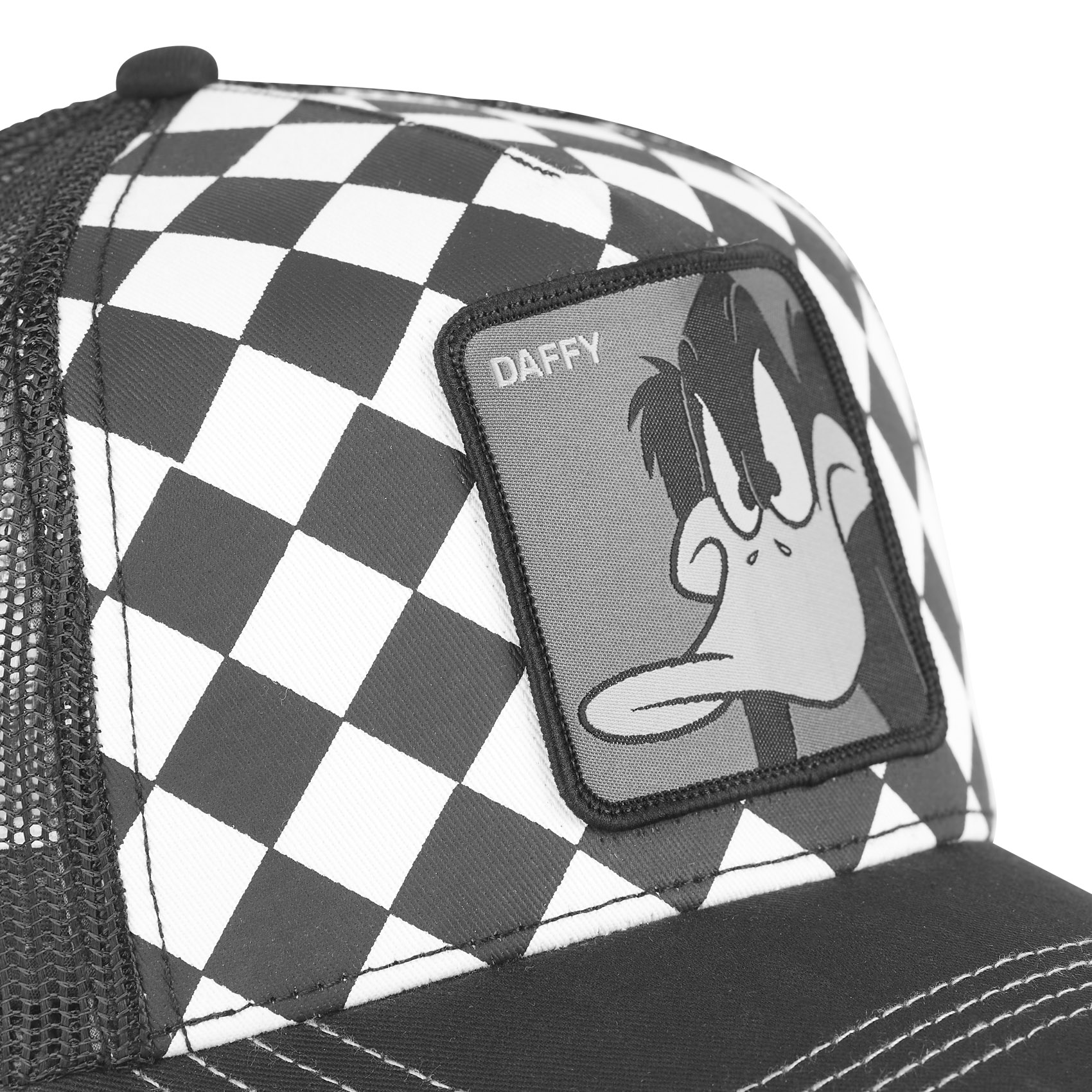 Daffy Duck Looney Tunes Black White Used Trucker Cap Capslab