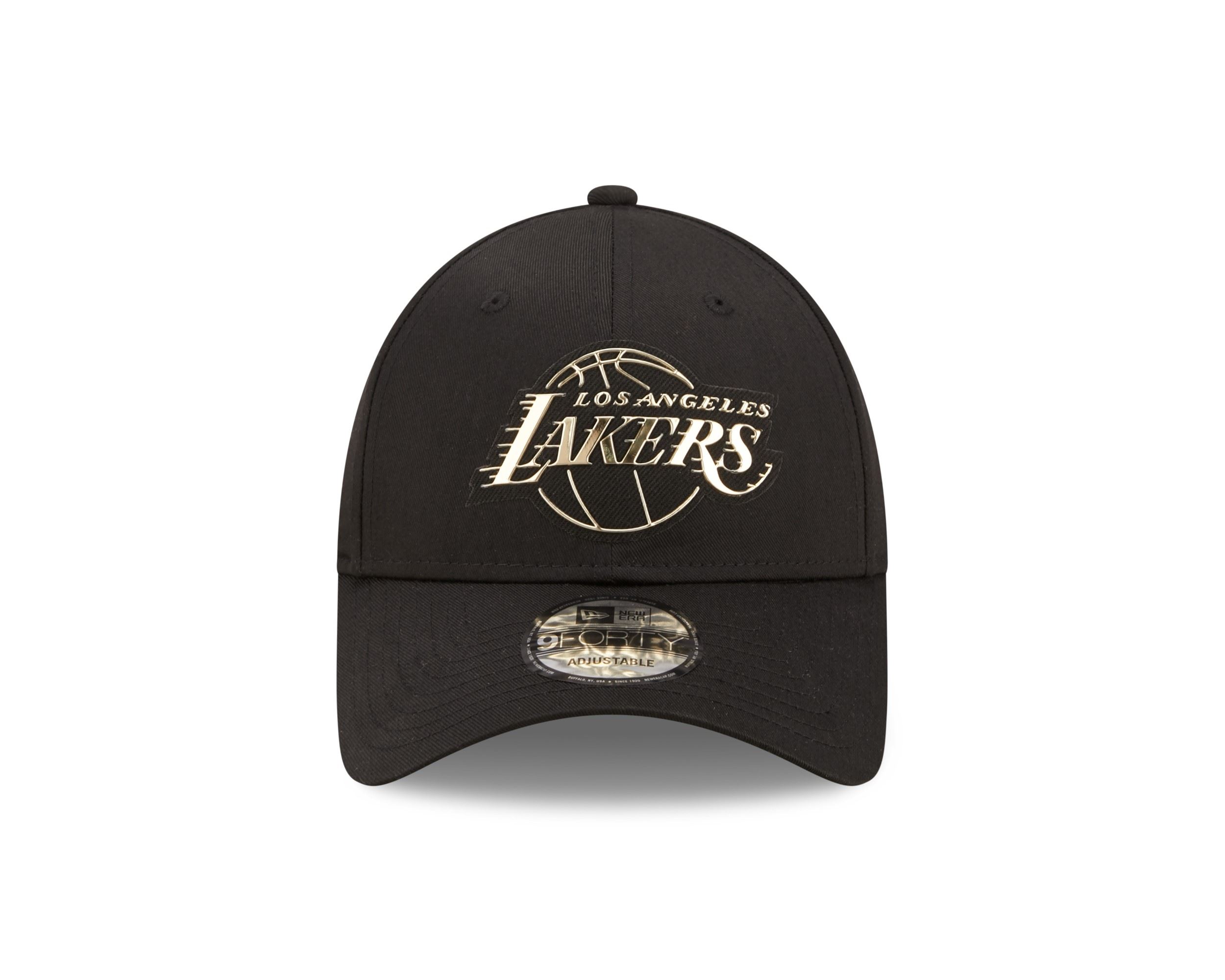 Los Angeles Lakers NBA Foil Logo Black 9Forty Snapback Cap New Era