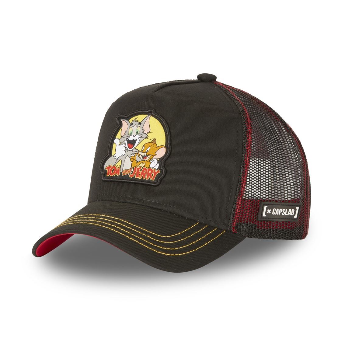 Tom and Jerry Black Trucker Cap Capslab