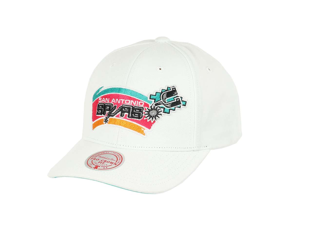 San Antonio Spurs  NBA All In HWC Pro Crown Fit White Snapback Cap Mitchell & Ness