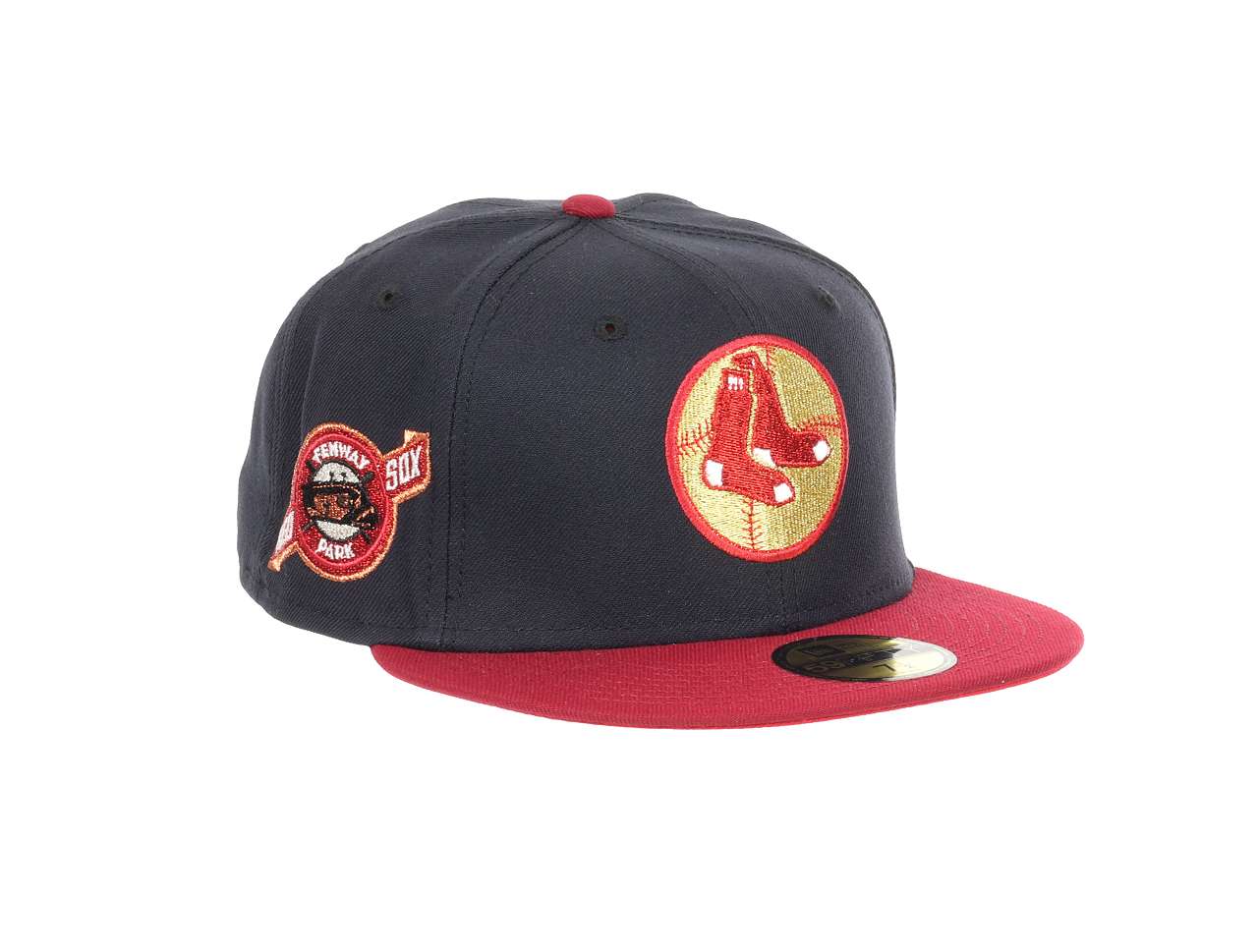 Boston Red Sox MLB Cooperstown Fenway Park Sidepatch Navy Cardinal 59Fifty Basecap New Era