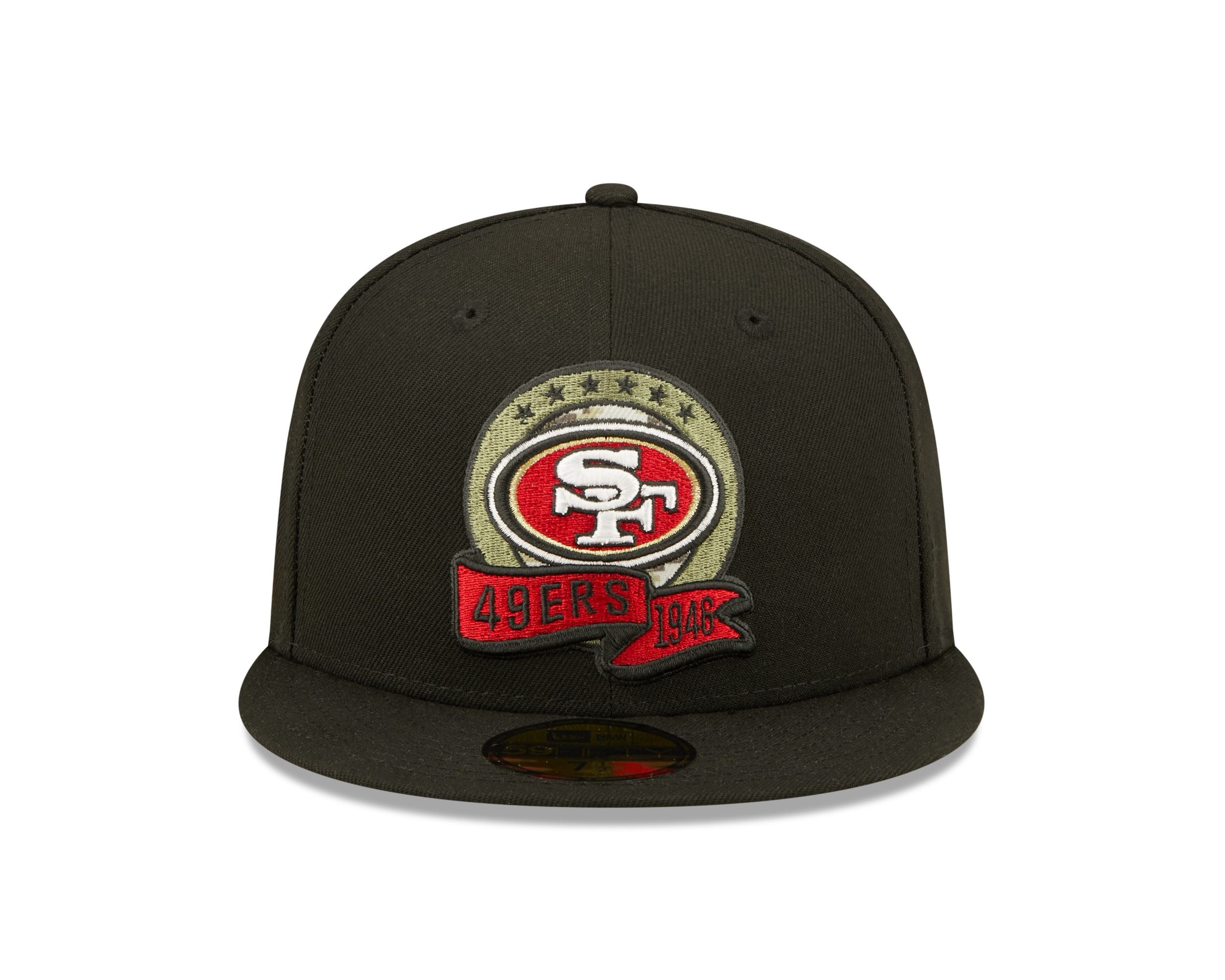 San Francisco 49ers NFL Salute to Service 2022 Black 59Fifty Basecap New Era