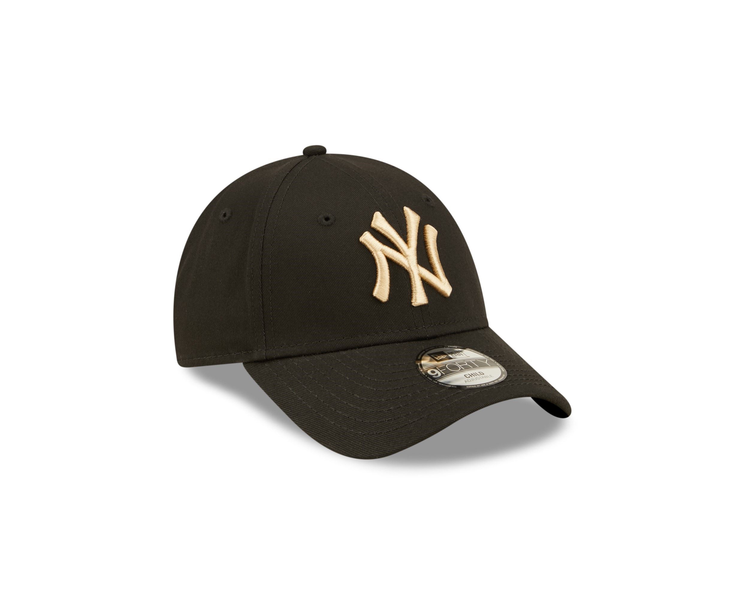 New York Yankees MLB League Essential Black Gold 9Forty Adjustable Kids Cap New Era