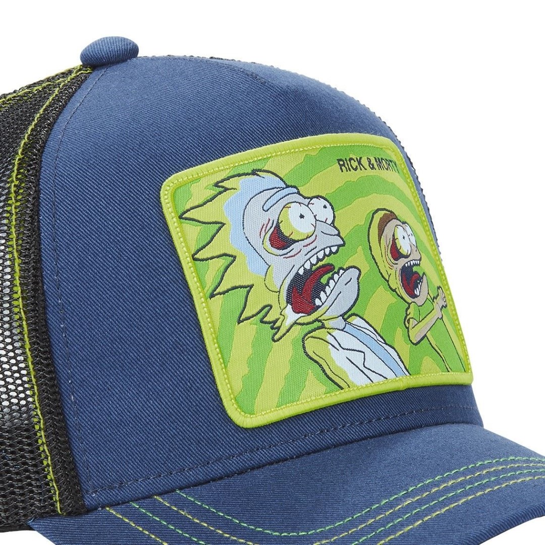 Rick & Morty Green Blue Rick and Morty Trucker Cap Capslab