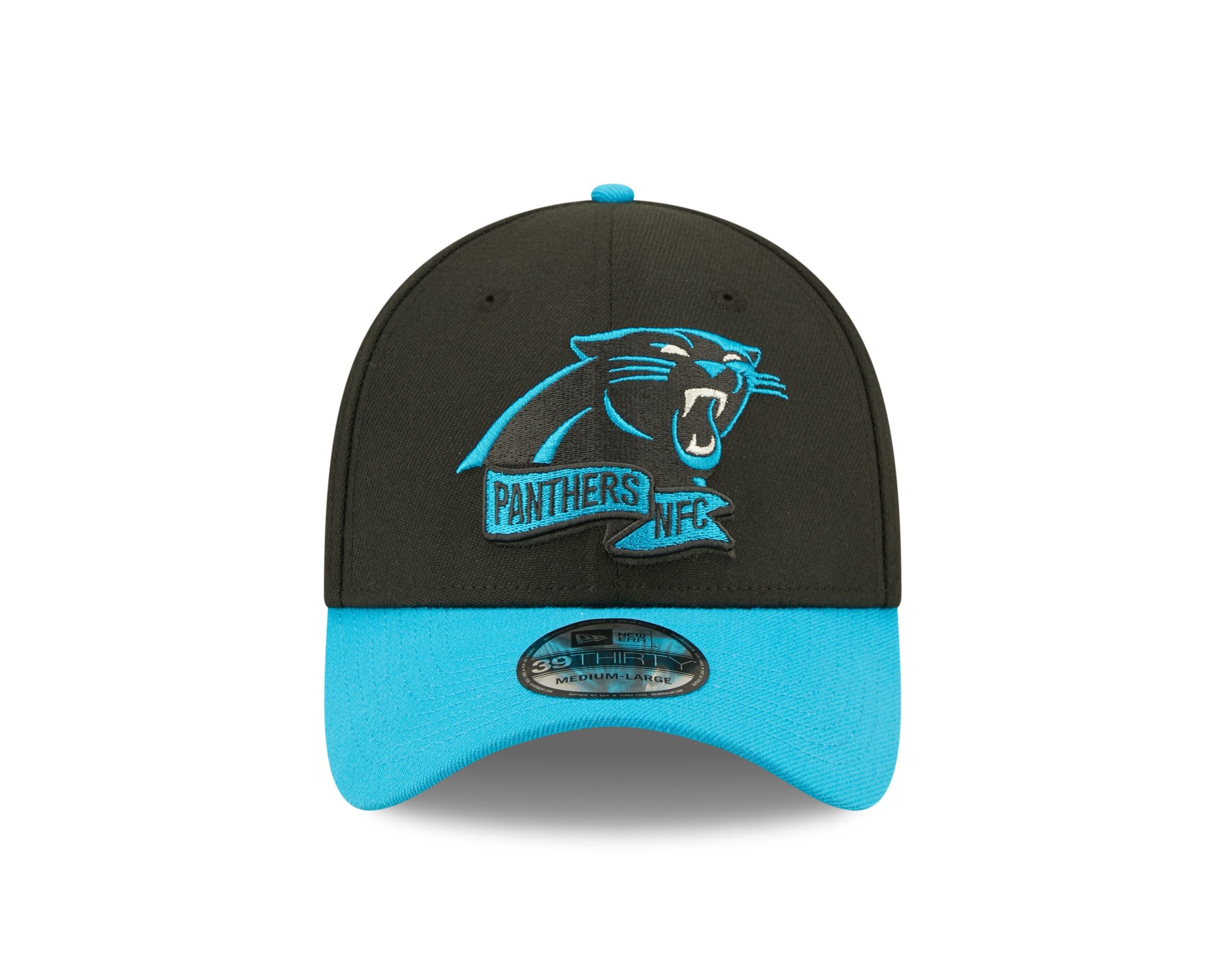 Carolina Panthers NFL 2022 Sideline Black Blue 39Thirty Stretch Cap New Era