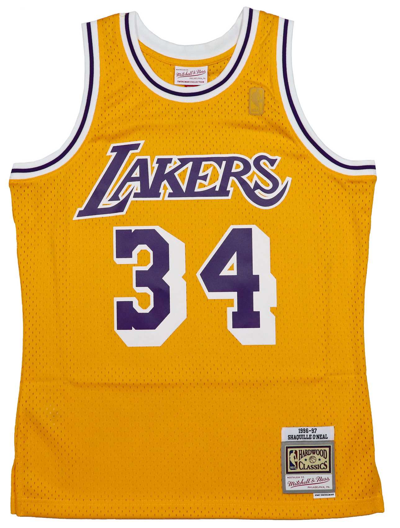 Shaquille Oneal #34 Los Angeles Lakers NBA Swingman Mitchell & Ness