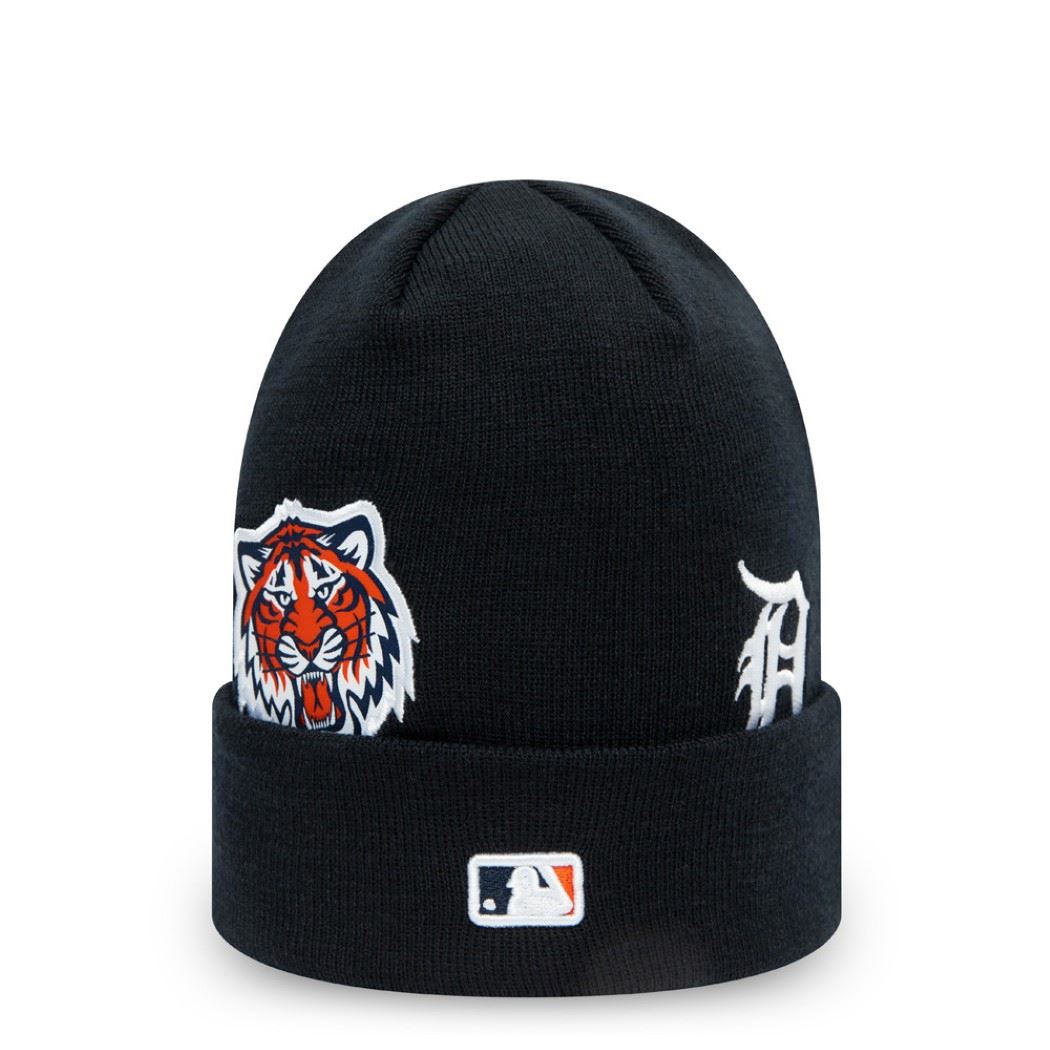 Detroit Tigers Navy MLB Multi Patch Cuff Knit Beanie New Era