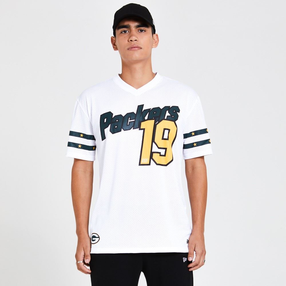 Green Bay Packers NFL Stripe Sleeve Oversized T-Shirt New Era