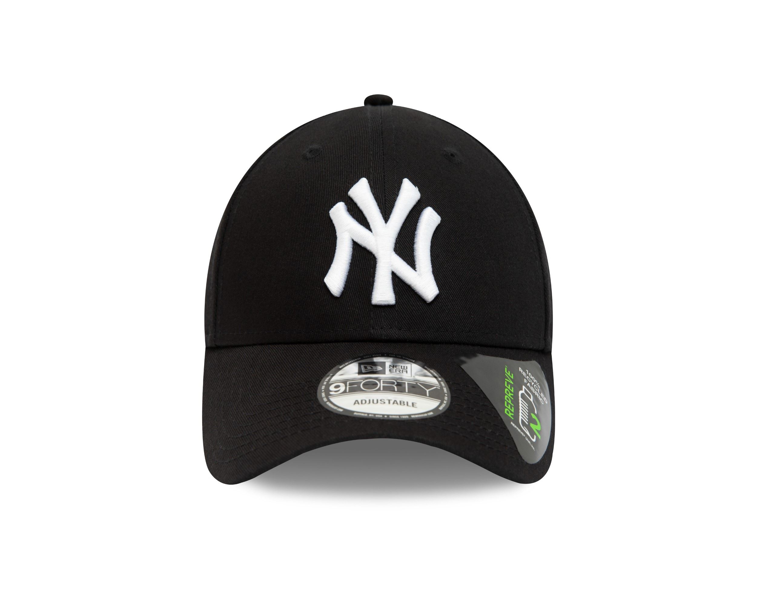 New York Yankees MLB Repreve League Essential Black 9Forty Adjustable Cap New Era