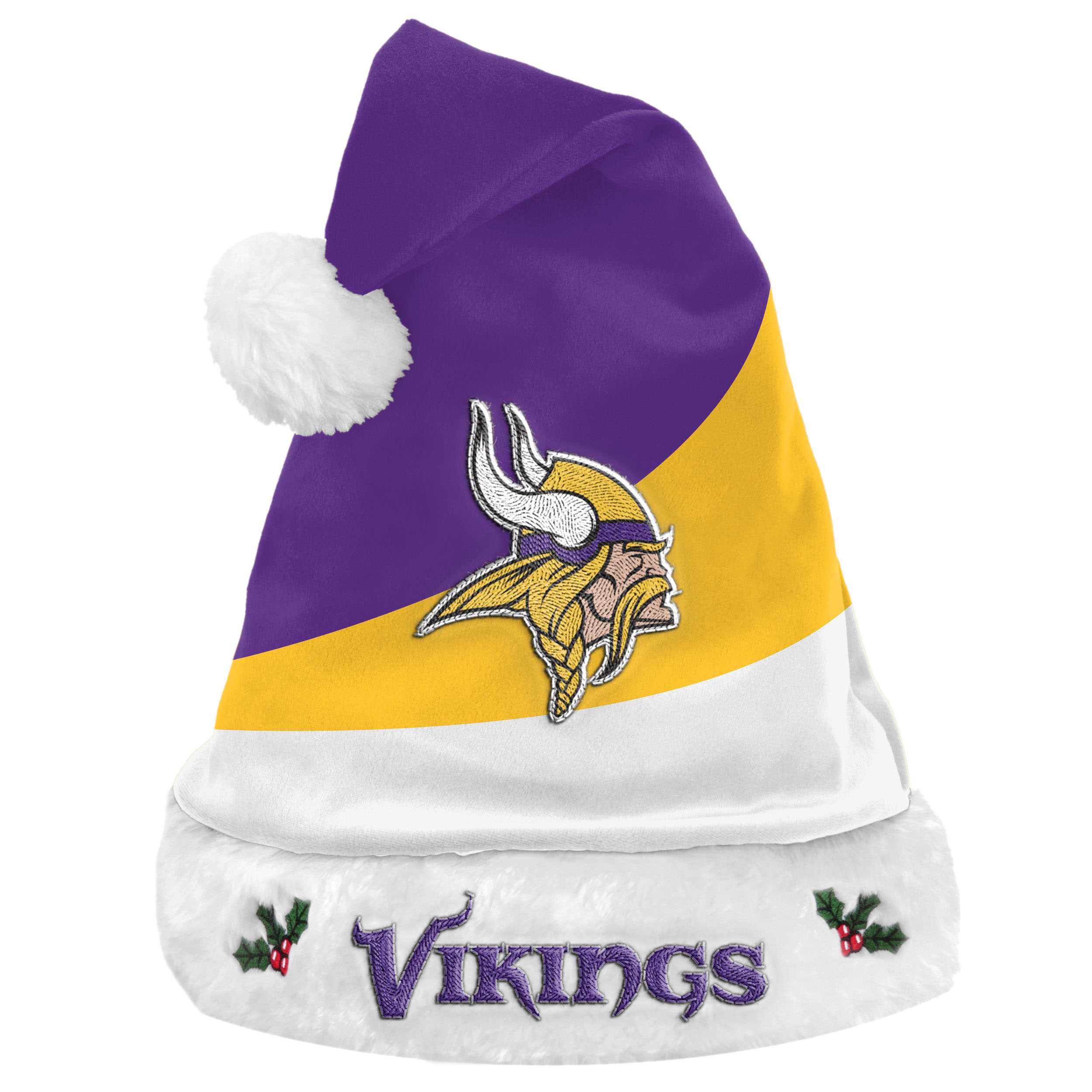 Minnesota Vikings NFL 2021 Colorblock Santa Hat