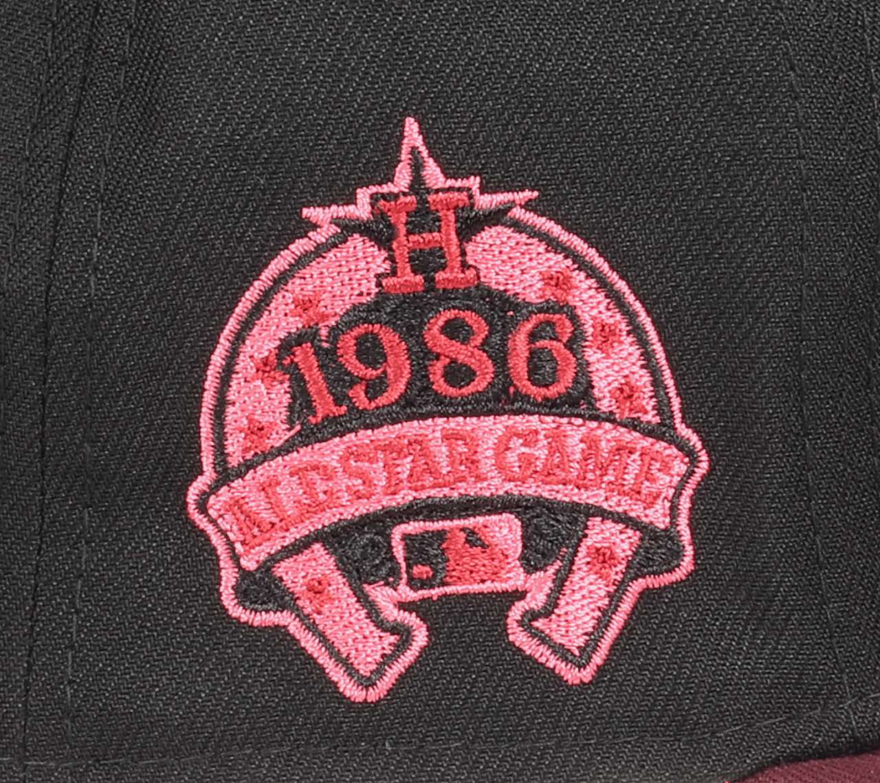 Houston Astros MLB All Star Game 1986 Sidepatch Black Maroon 59Fifty Basecap New Era