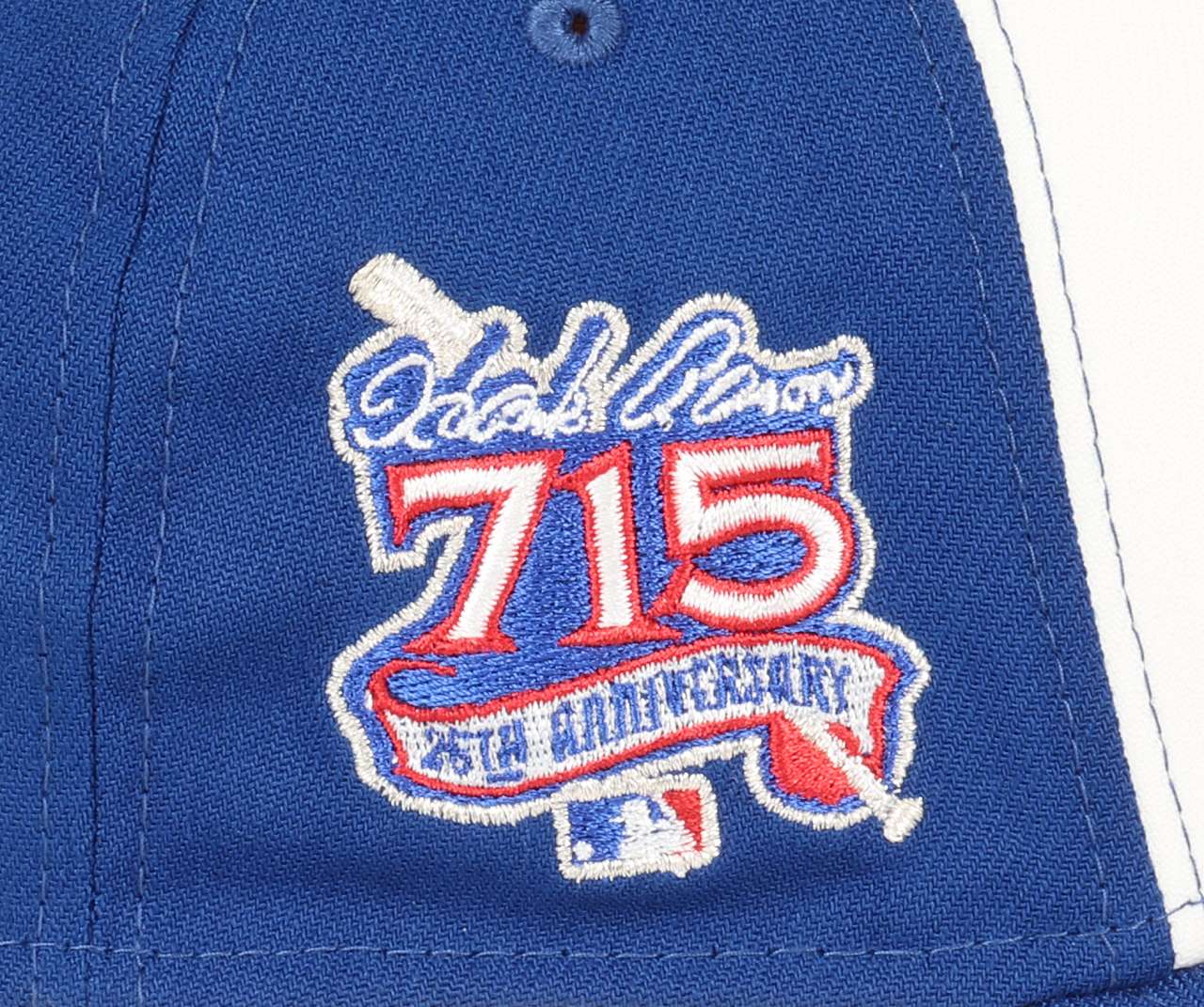 Atlanta Braves  MLB 25th Anniversary Sidepatch Two Tone White Royal 39Thirty Stretch Cap New Era
