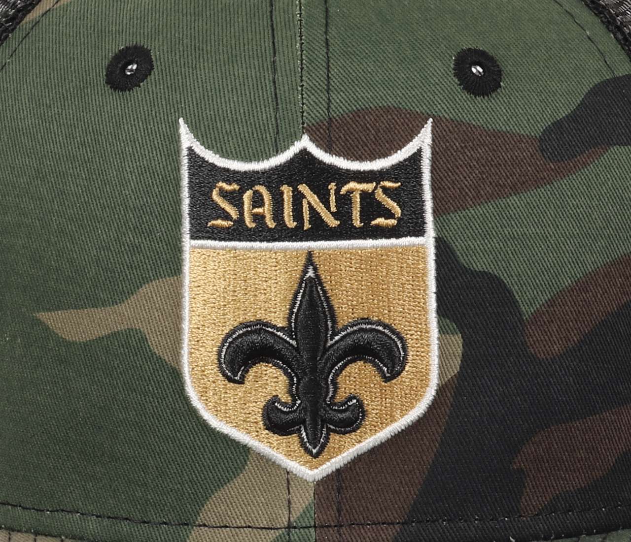 New Orleans Saints NFL Woodland Camo 9Fifty Original Fit Snapback Trucker Cap New Era