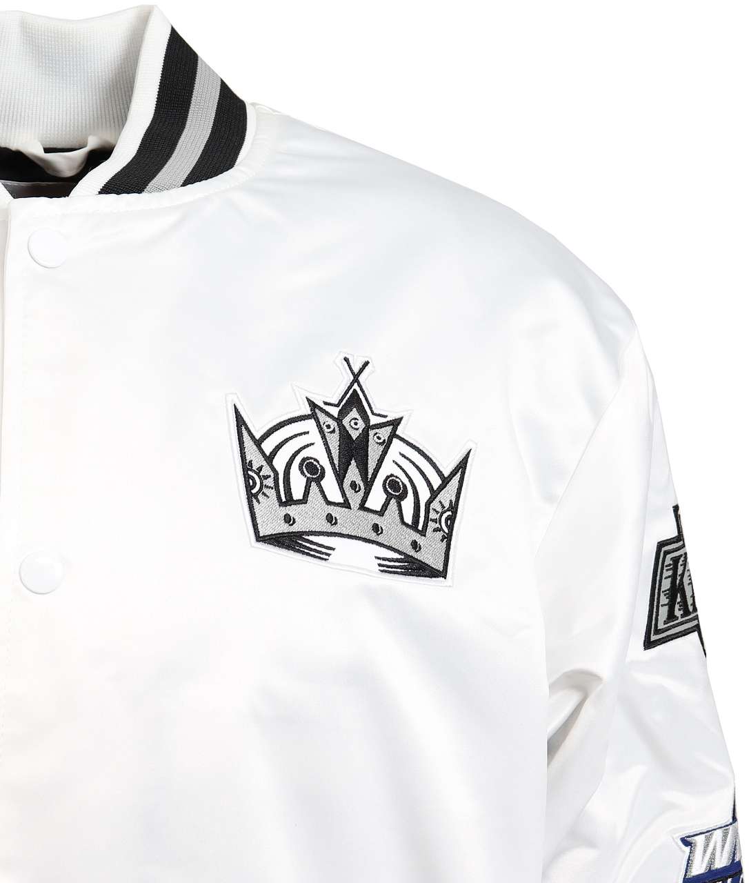 Los Angeles Kings White NHL Hometown Lightweight Satin Jacket Mitchell & Ness