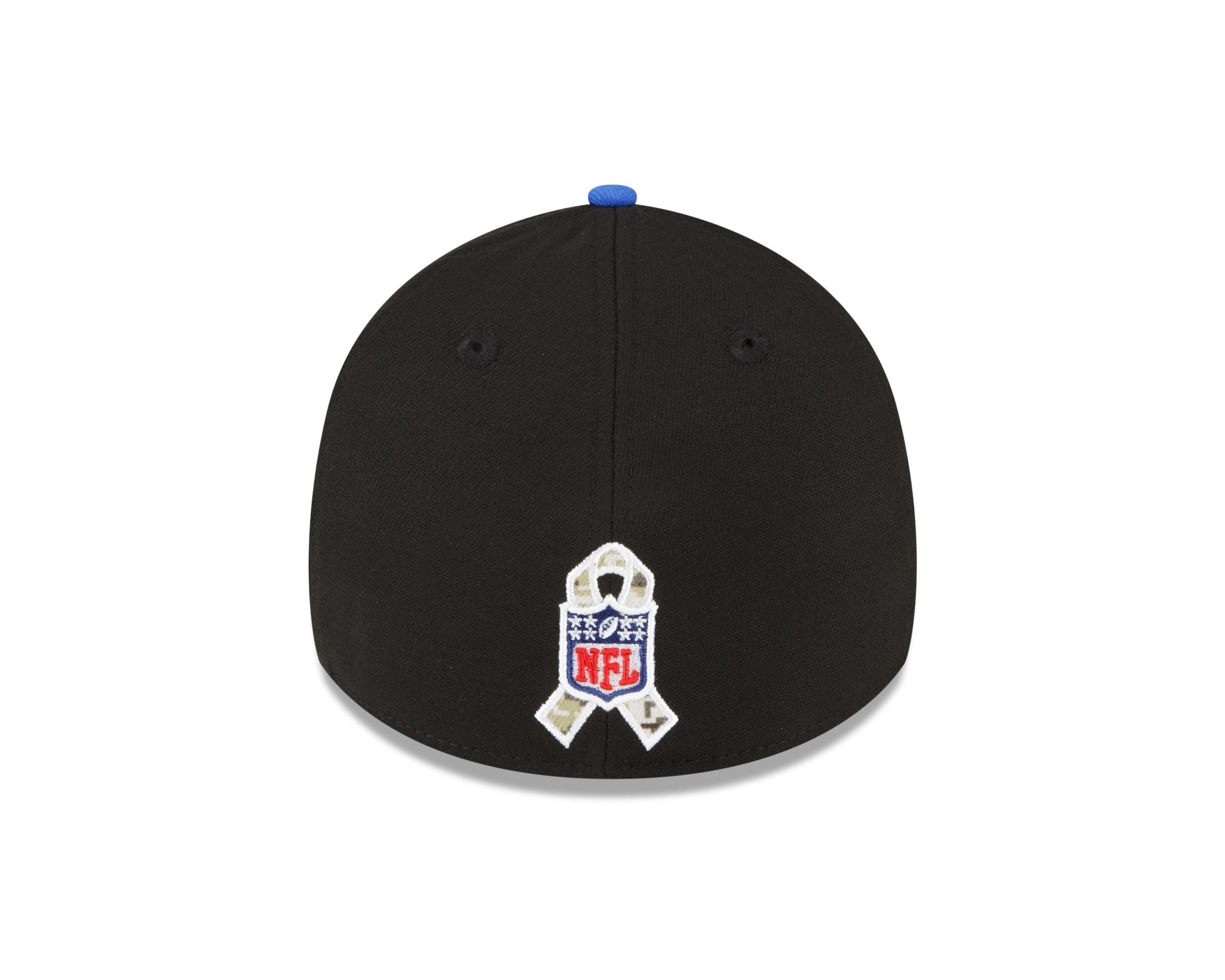 Los Angeles Rams NFL Salute to Service 2022 Black Blue 39Thirty Stretch Cap New Era