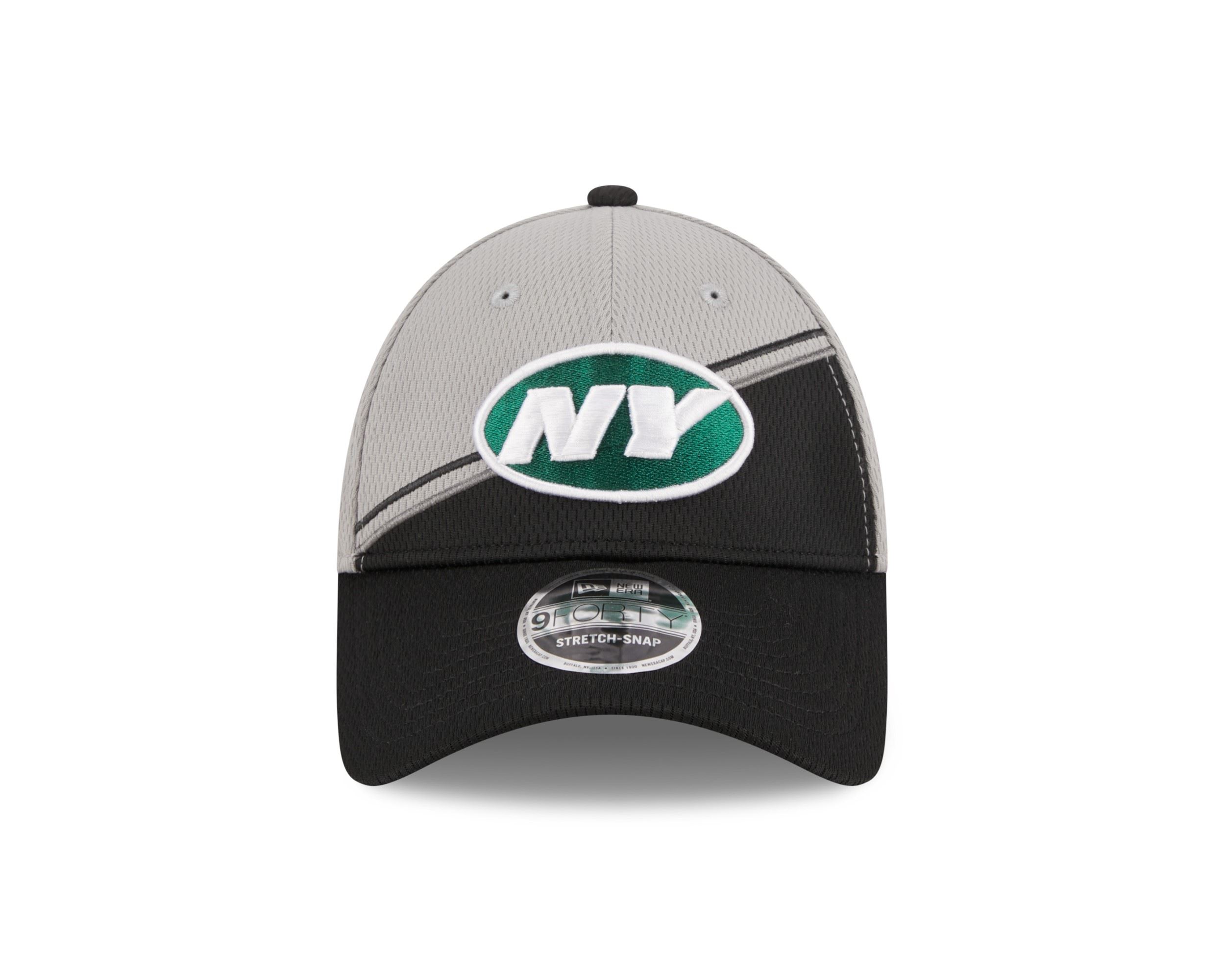 New York Jets NFL 2023 Sideline Grey Black 9Forty Stretch Snapback Cap New Era
