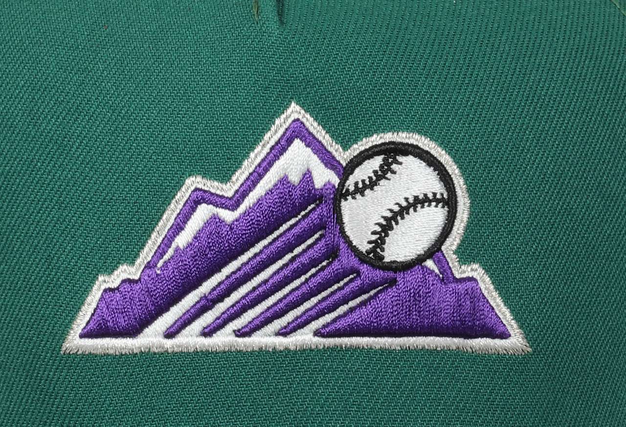 Colorado Rockies MLB 20th Anniversary Sidepatch Green Black Cord 9Forty A-Frame Snapback Cap New Era