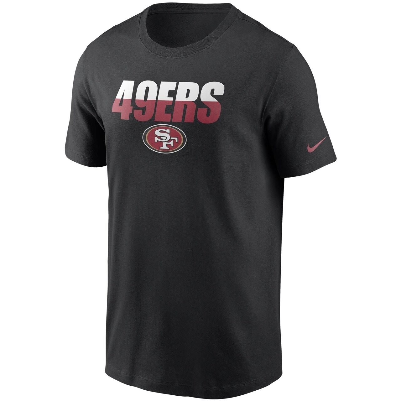 San Francisco 49ers NFL Split Team Name Essential Tee Black T-Shirt Nike