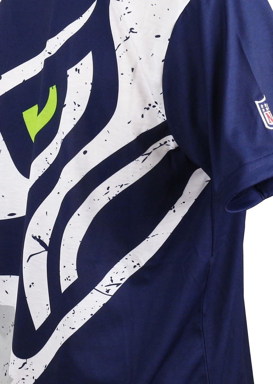 Seattle Seahawks Navy Big Logo Back T-Shirt New Era
