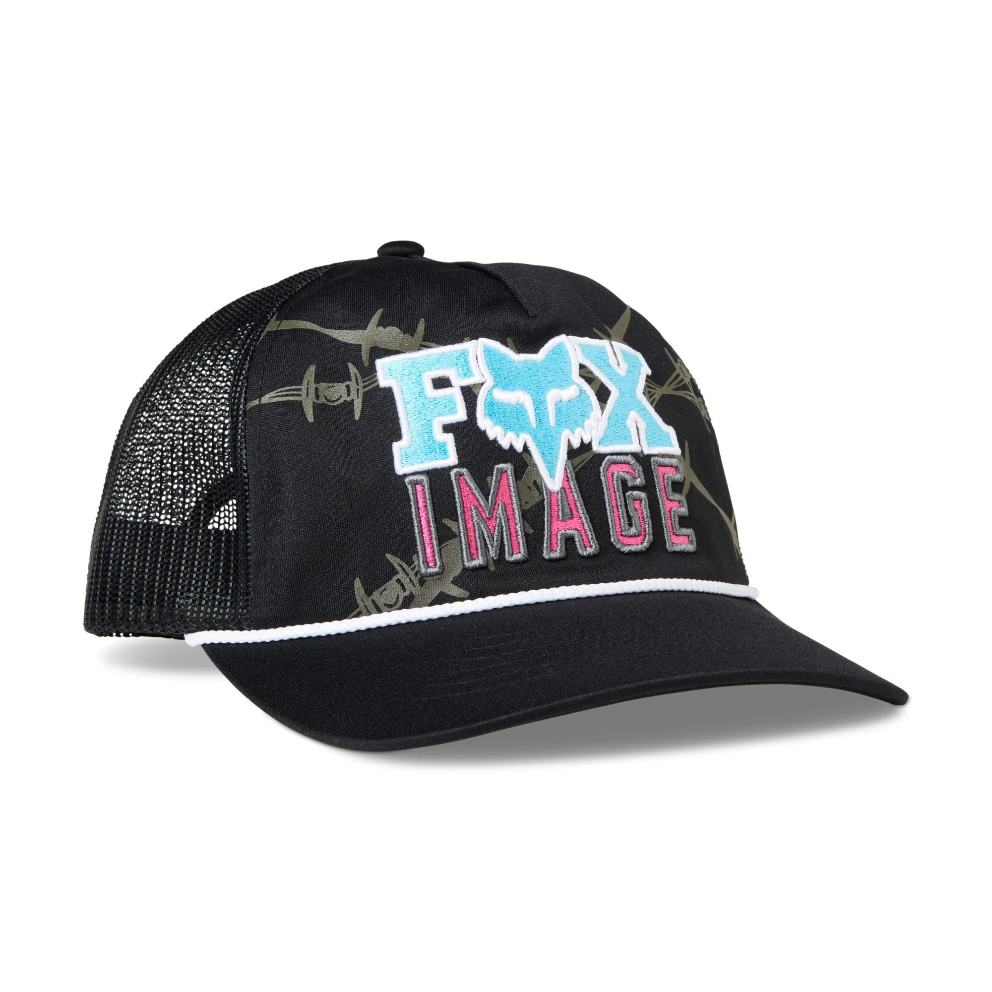 Barb Wire Black Unstructured Snapback Hat Fox Racing