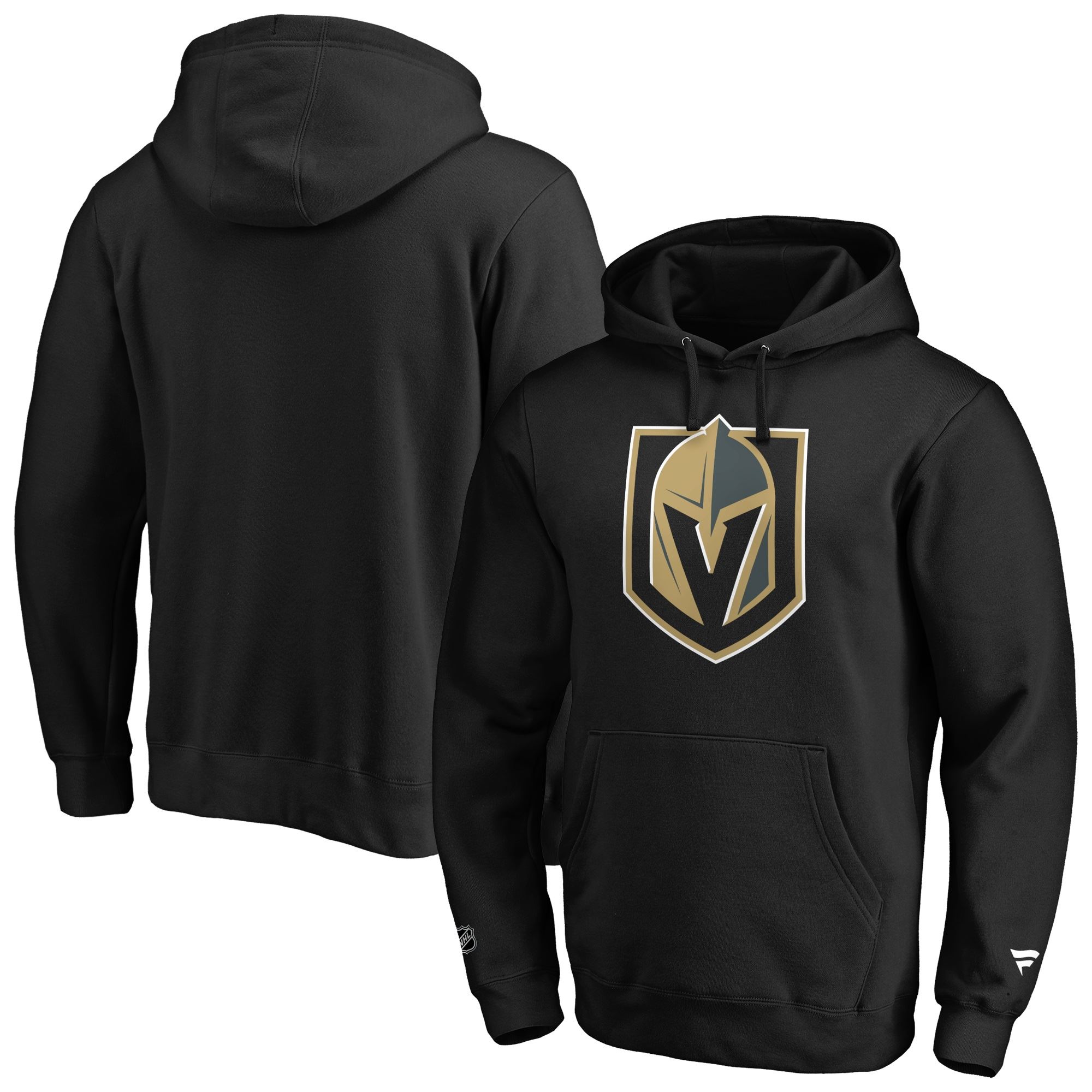 Vegas Golden Knights Black NHL Mid Essentials Crest Graphic Hoody Fanatics