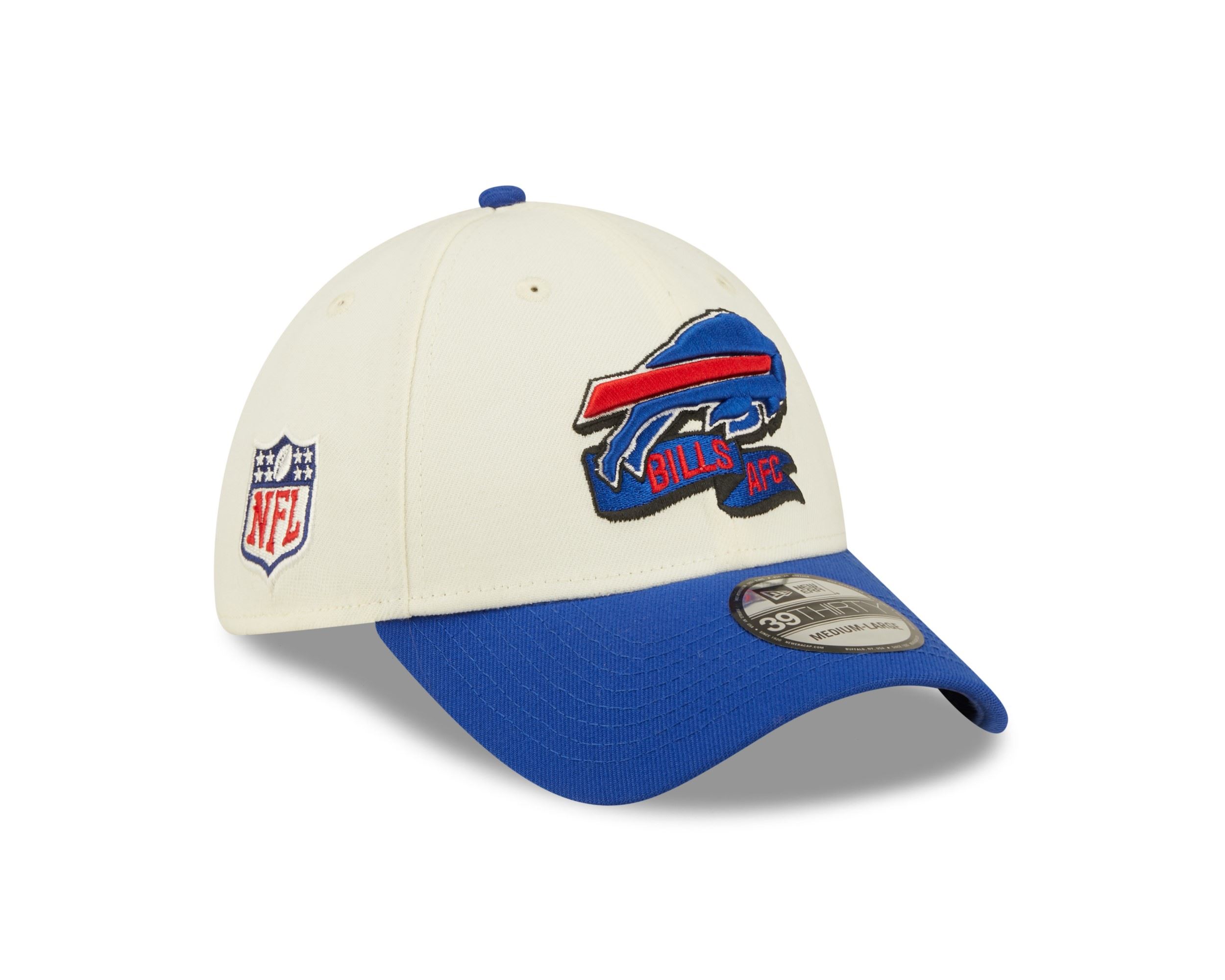 Buffalo Bills NFL 2022 Sideline Chrome White 39Thirty Stretch Cap New Era